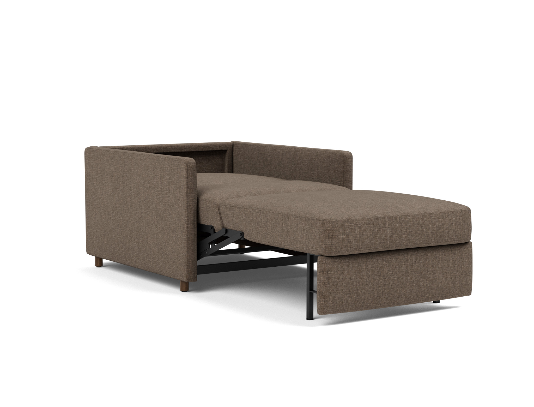 Schlafsessel Neah mit Slim-Armlehnen Chenille Esina 411-Cedar-Brown