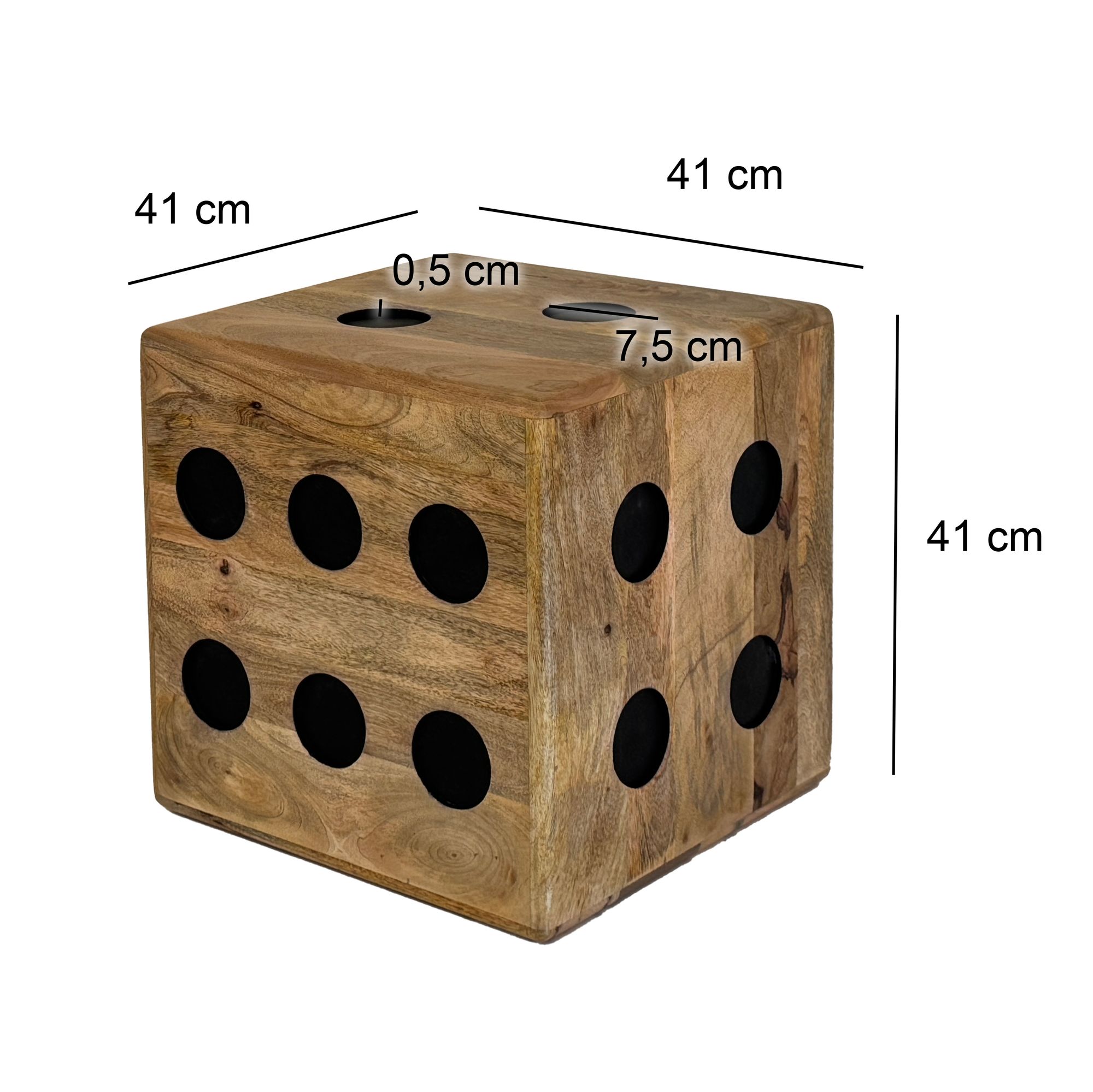 Sitzhocker Hansnes Mango Massivholz 41 × 41 × 41 cm