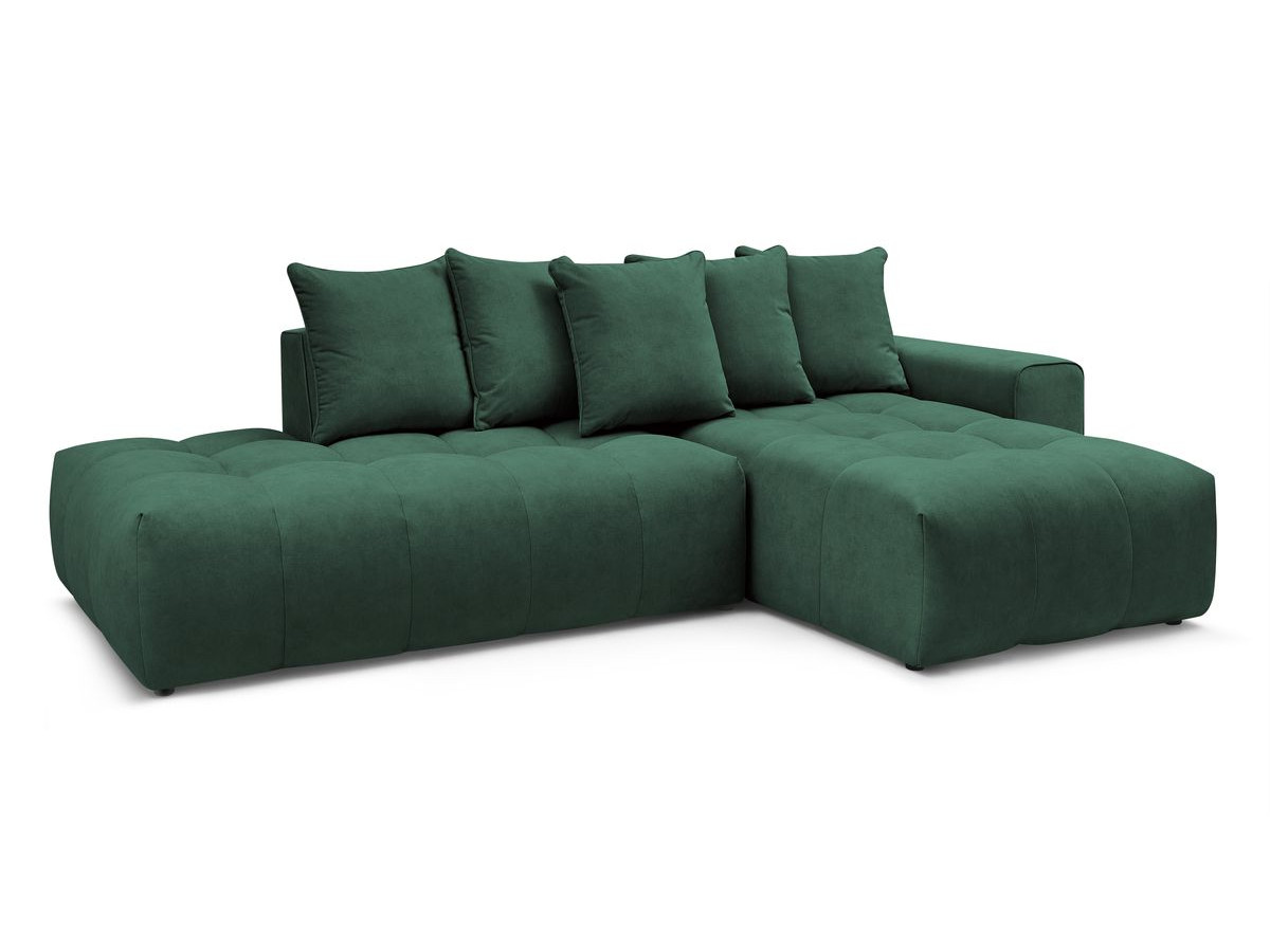 Bobochic Mont-blanc Ecksofa Samt Grün Ecke rechts