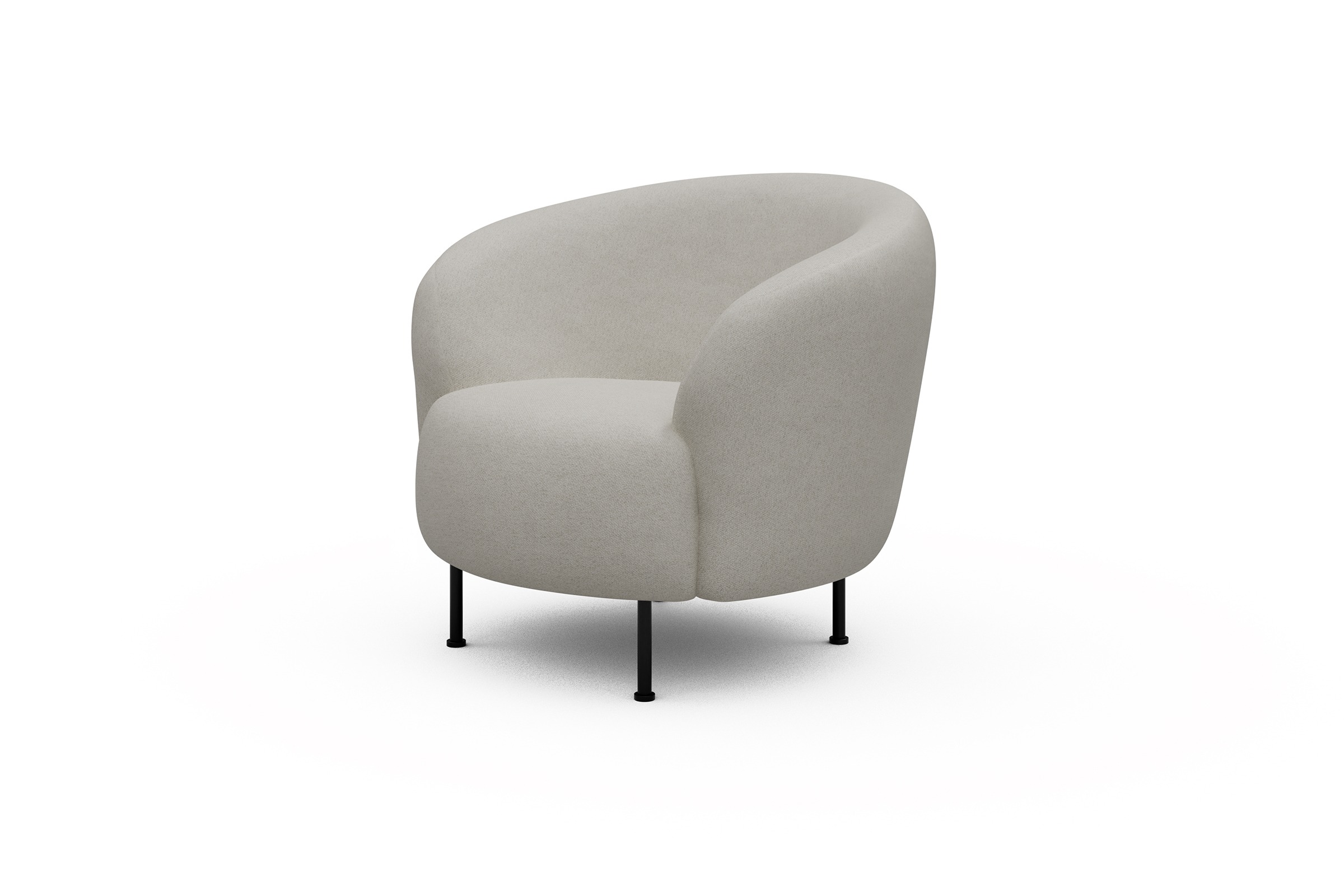 Sessel Ronda Metallbeine Schwarz Denari-Clean-Beige