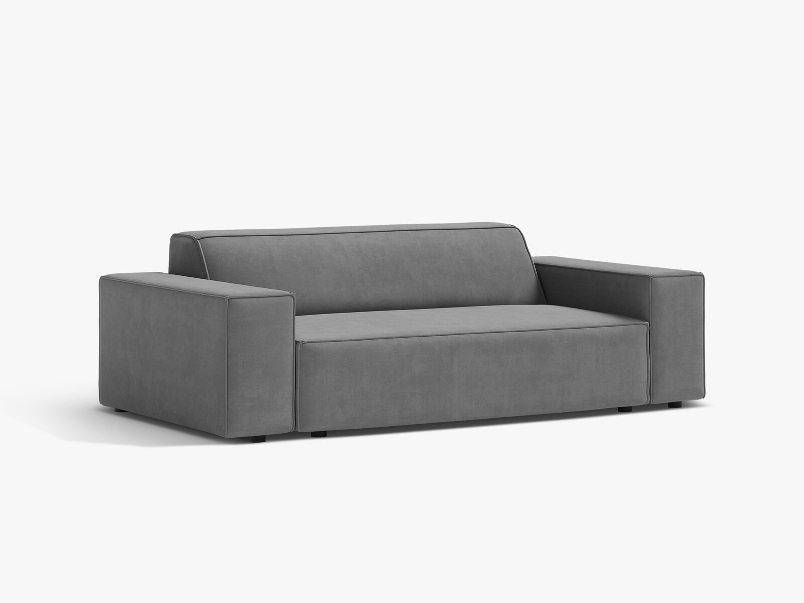 Micadoni Jodie Sofa 2-Sitzer Samt Venus Hellgrau