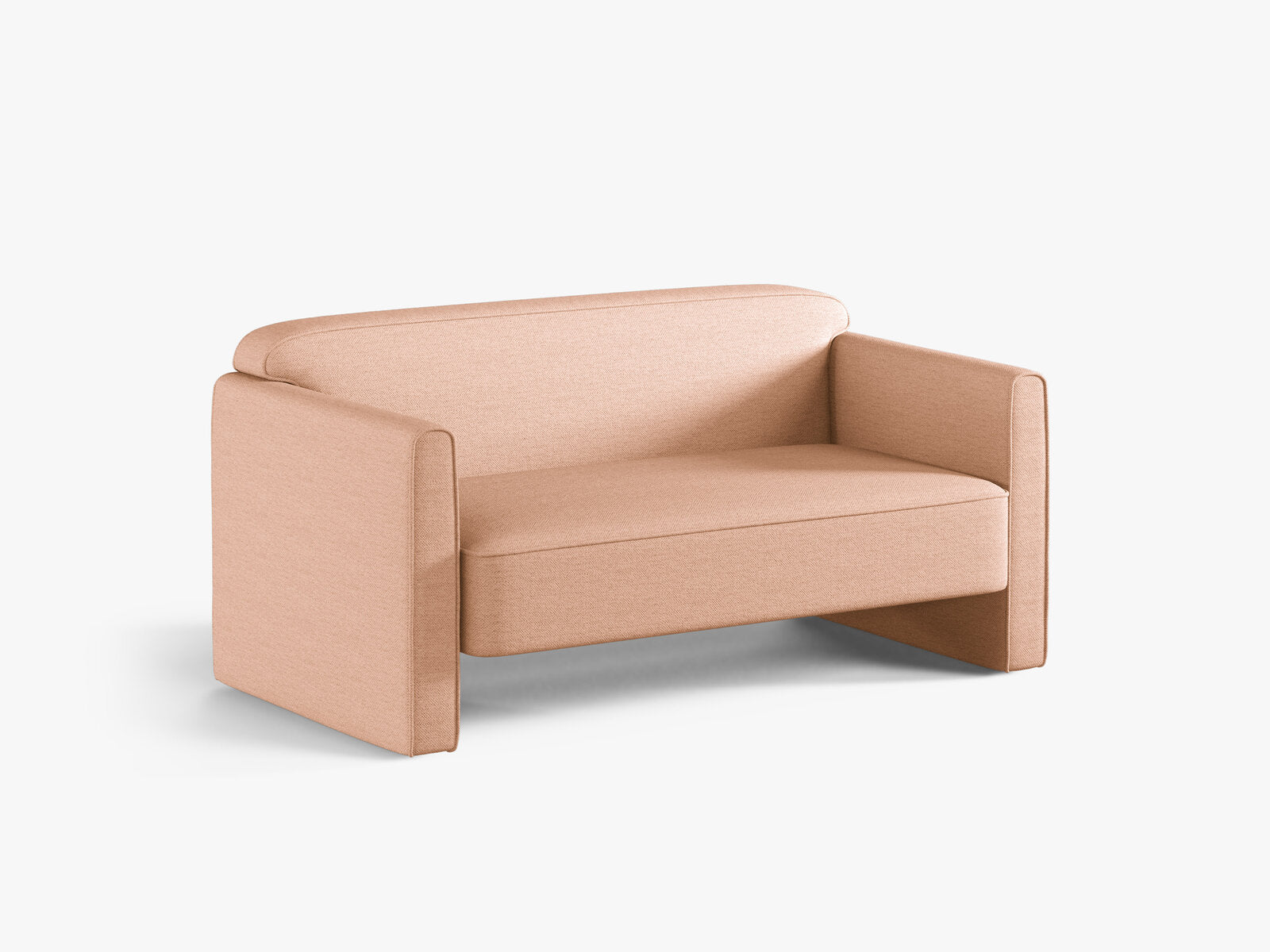 Micadoni Sofa Abby 2-Sitzer Strukturierter Stoff Heritage Pfirsich