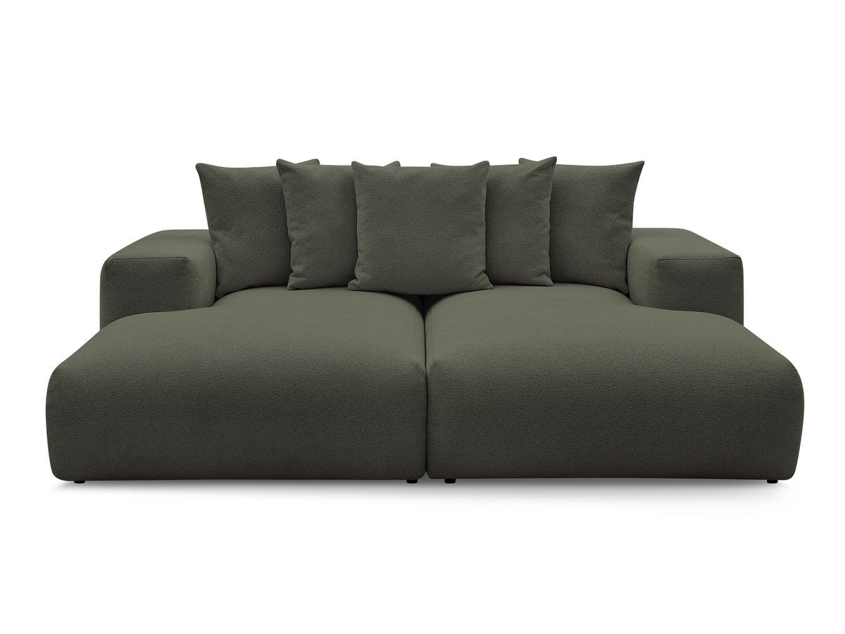 Bobochic Voltaire Sofa 4-Sitzer 248 × 170 cm Melange-Stoff Grün