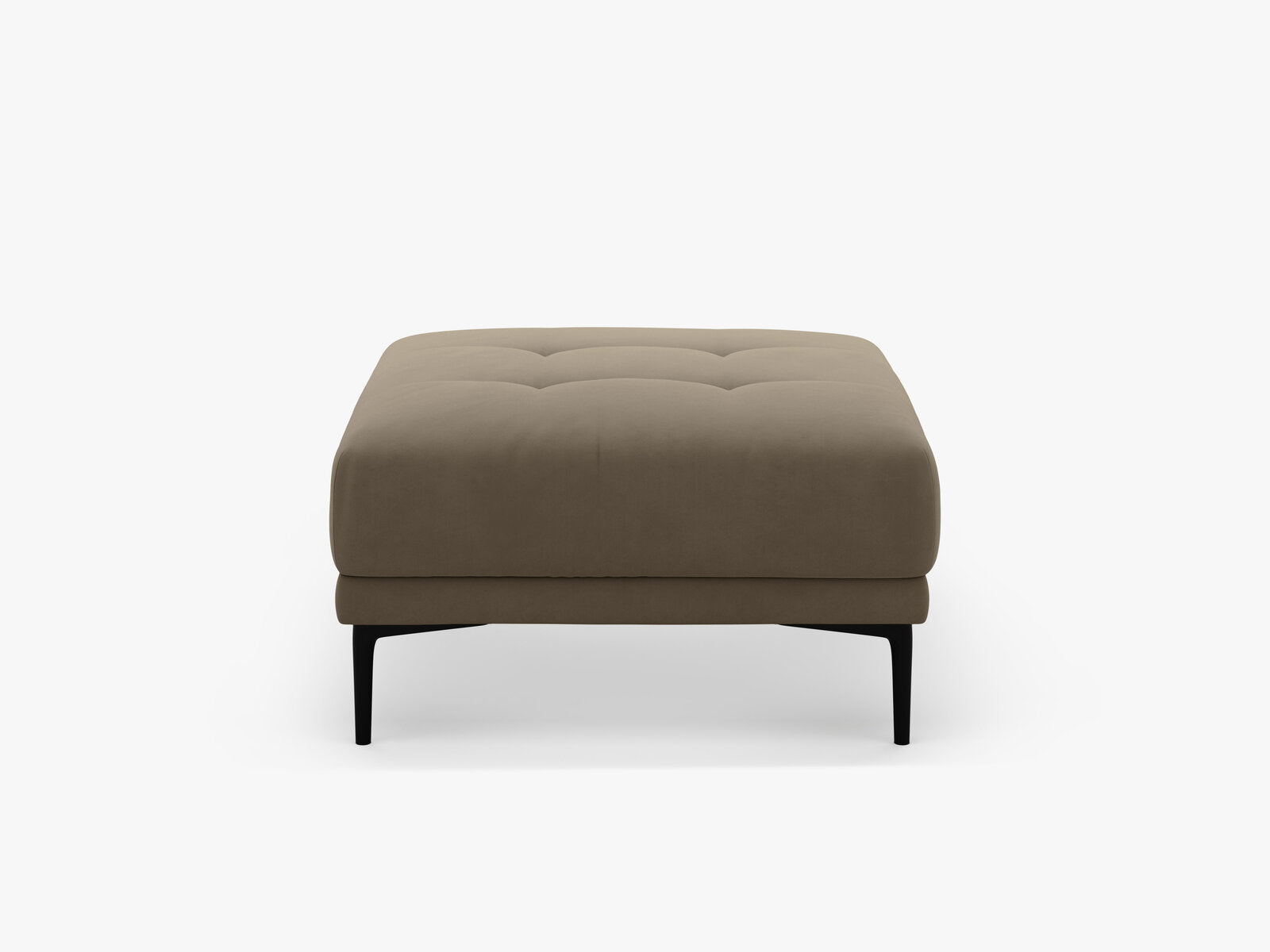 Micadoni Hocker Bemy 1-Sitzer Samt Grau Braun