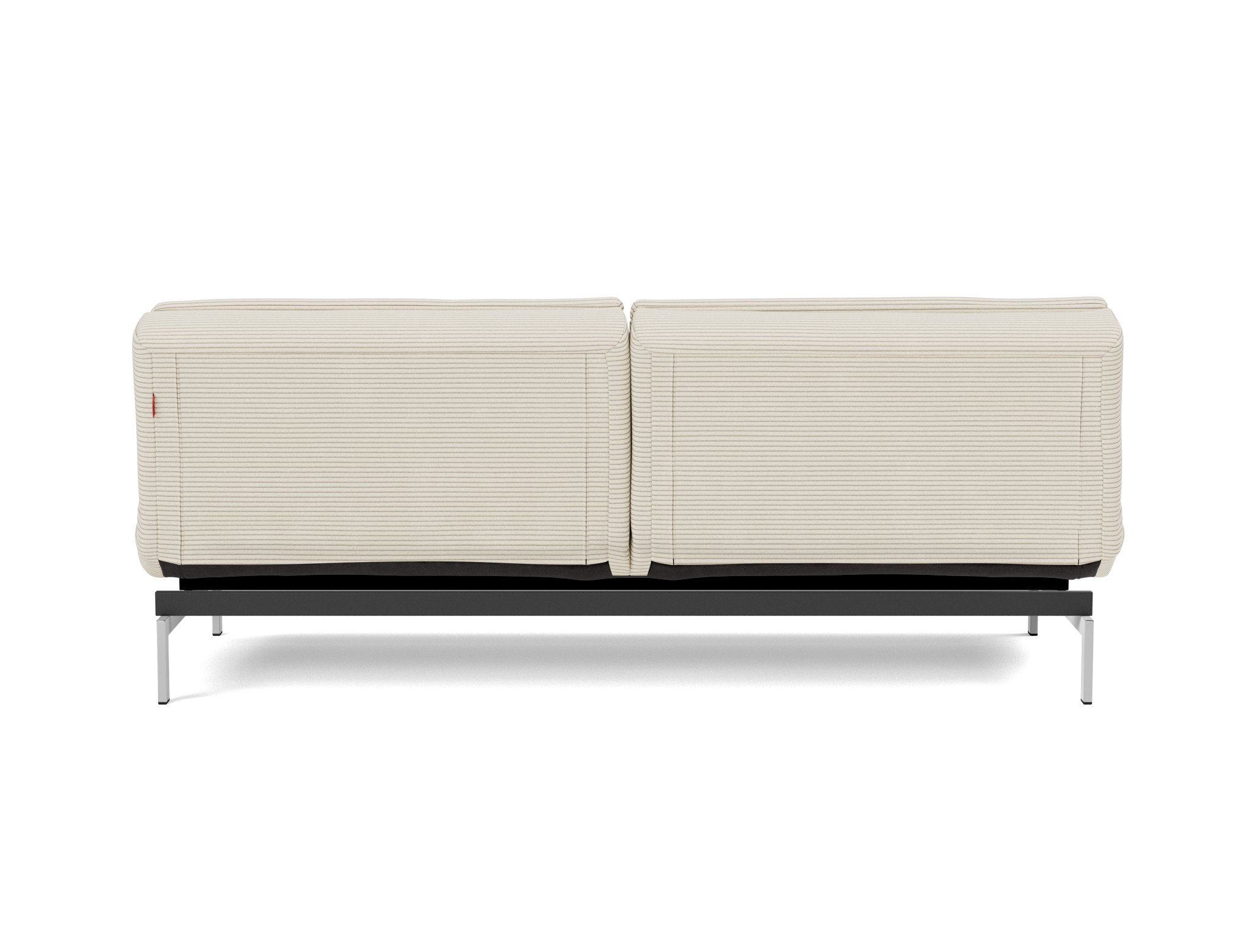 Schlafsofa Dublexo Kord Corduroy 594-Ivory Beine Chrom