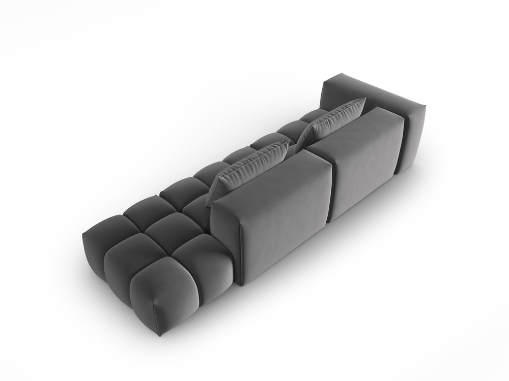 Cosmopolitan Design Sofa Verona 4-Sitzer offen Samt Casino Anthrazit Rechts