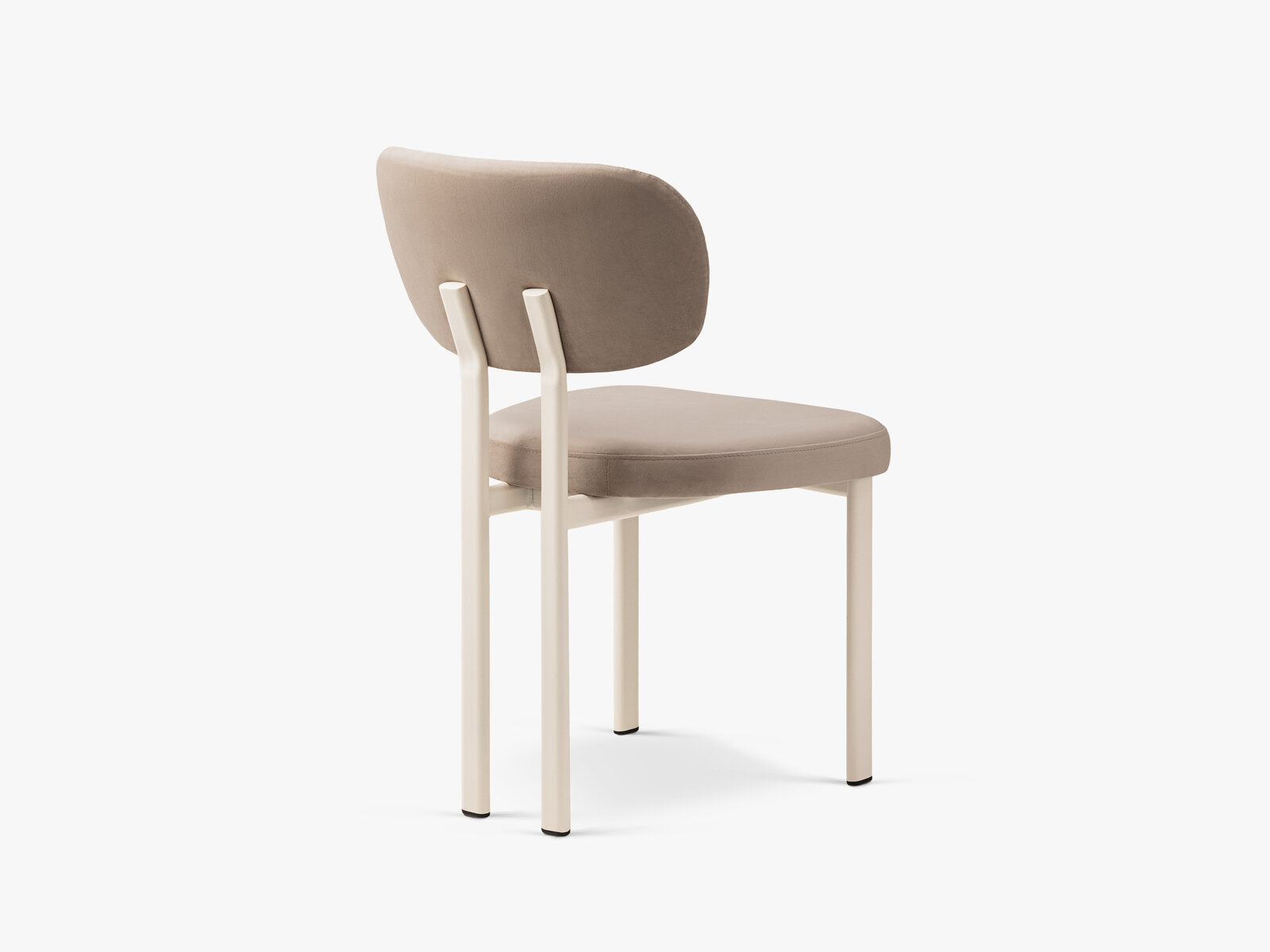 Micadoni Sam Samtiger Stuhl Samt Magic Velvet Mandelbeige Creme