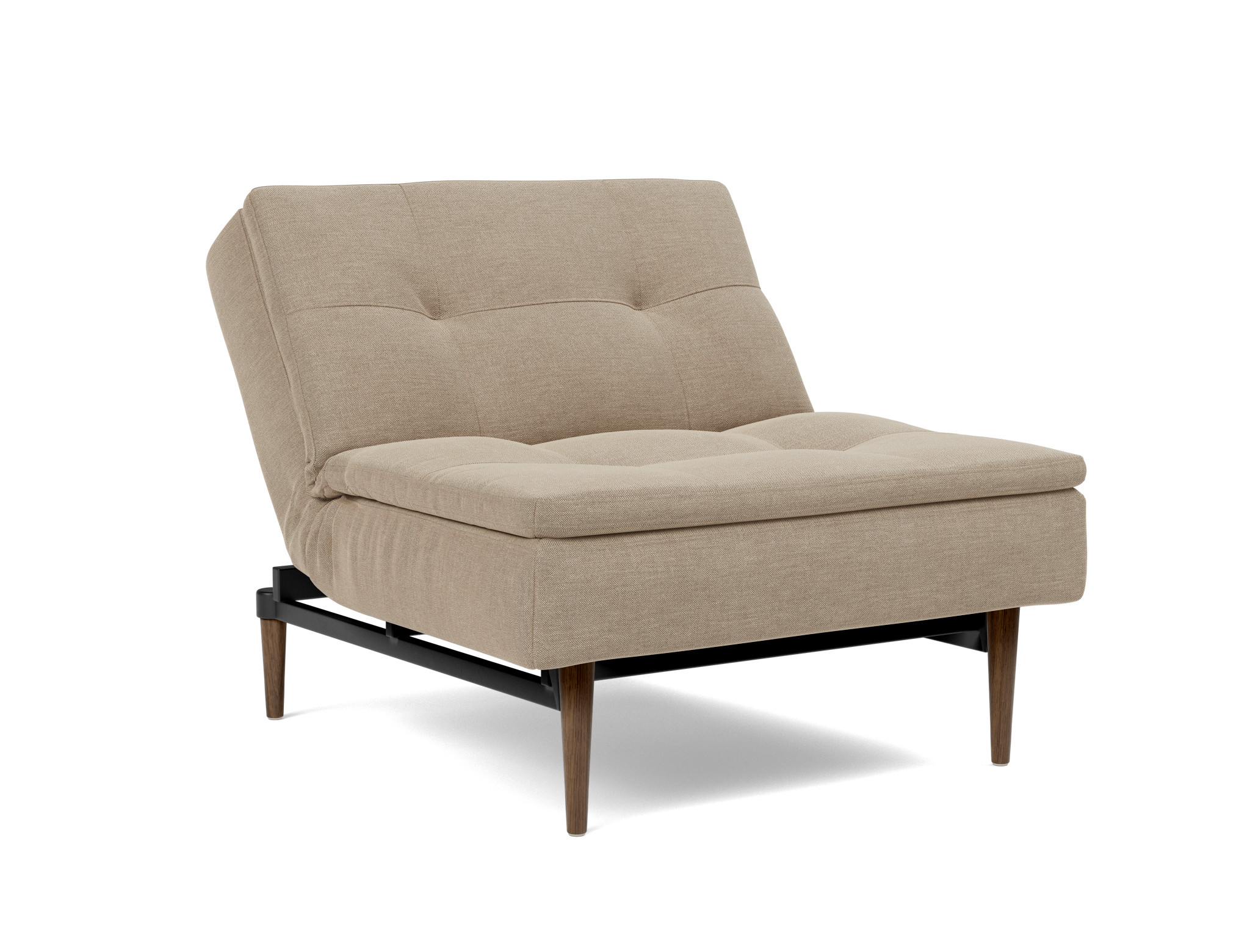 Sessel Dublexo Flachgewebe Phobos 587-Mocha Beine Styletto Eiche dunkel
