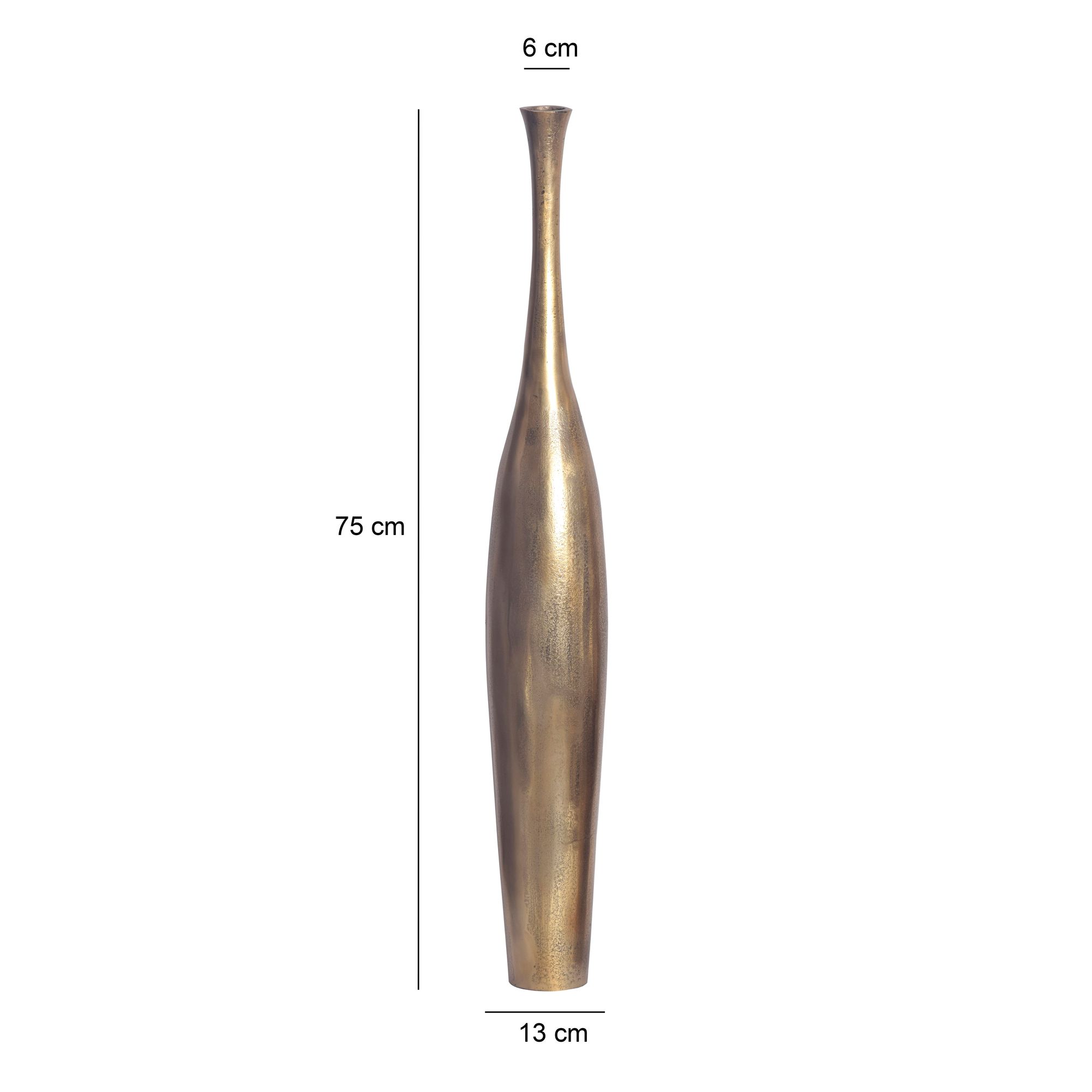 Bodenvase Bakken Aluminium Gold 75 cm