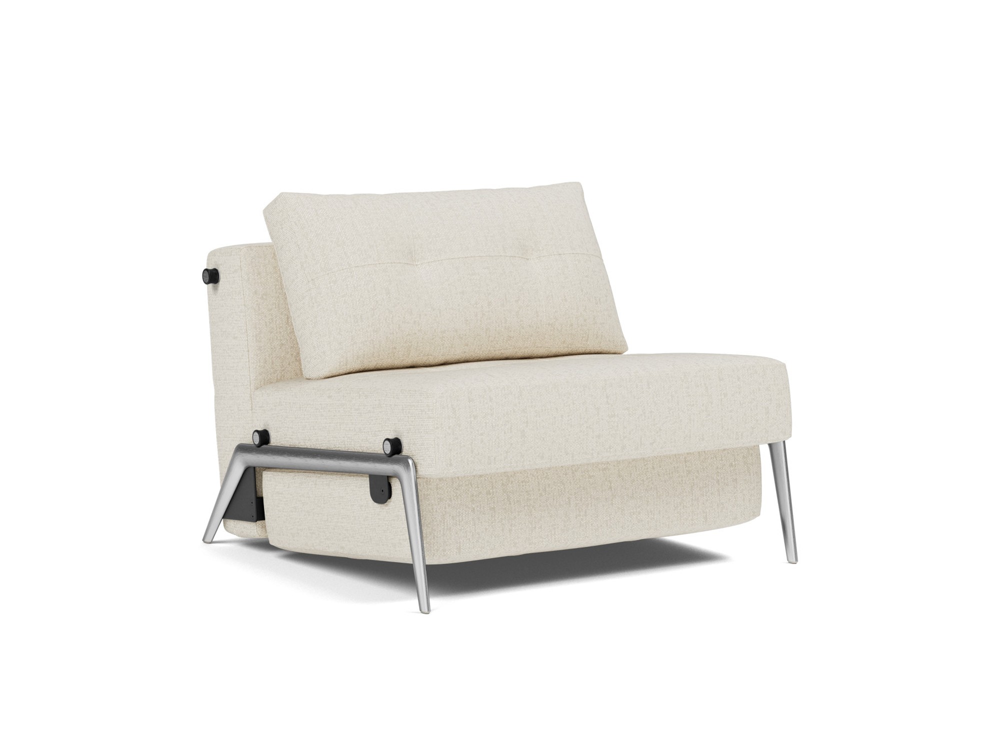 Schlafsessel Cubed 90 Boucle Skandi 531-Off-White Beine Aluminium