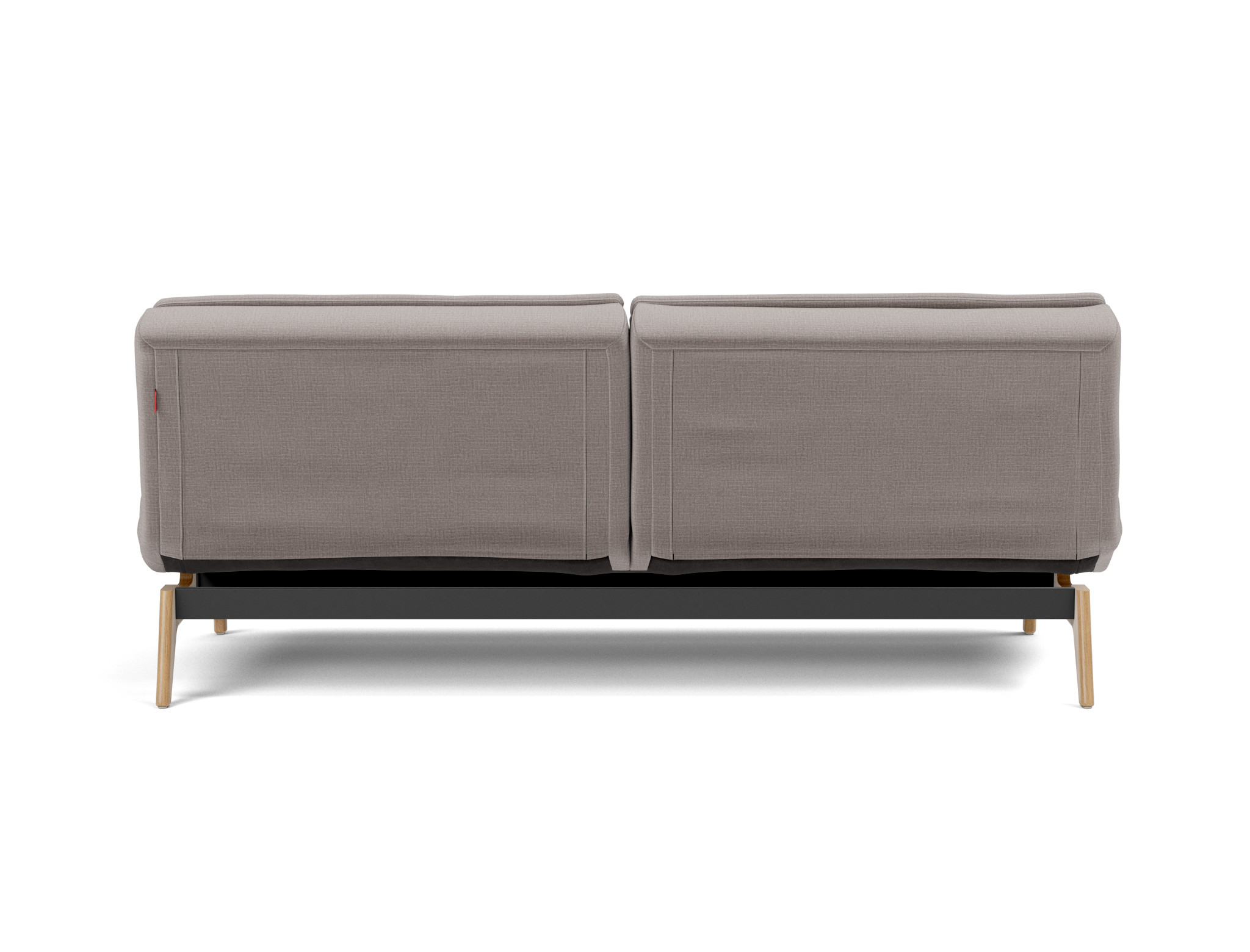 Schlafsofa Dublexo Chenille Esina 418-Truffle Beine Eiche