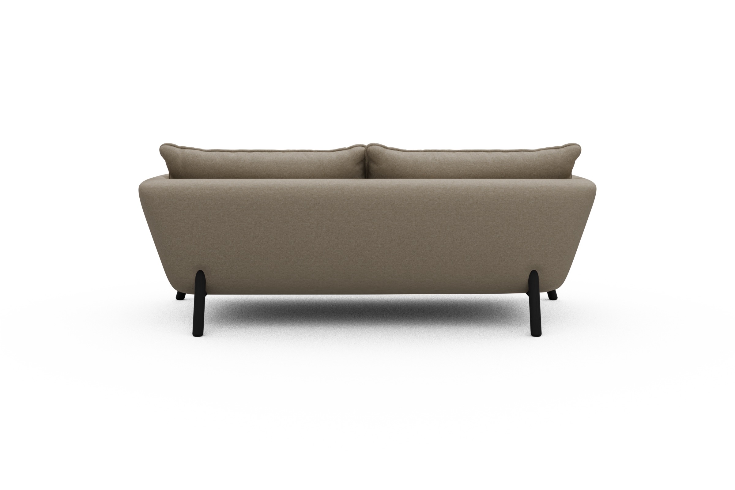 Sofa Emil PREMIUM 2-Sitzer Beinfarbe Eiche Schwarz Satya-Natural