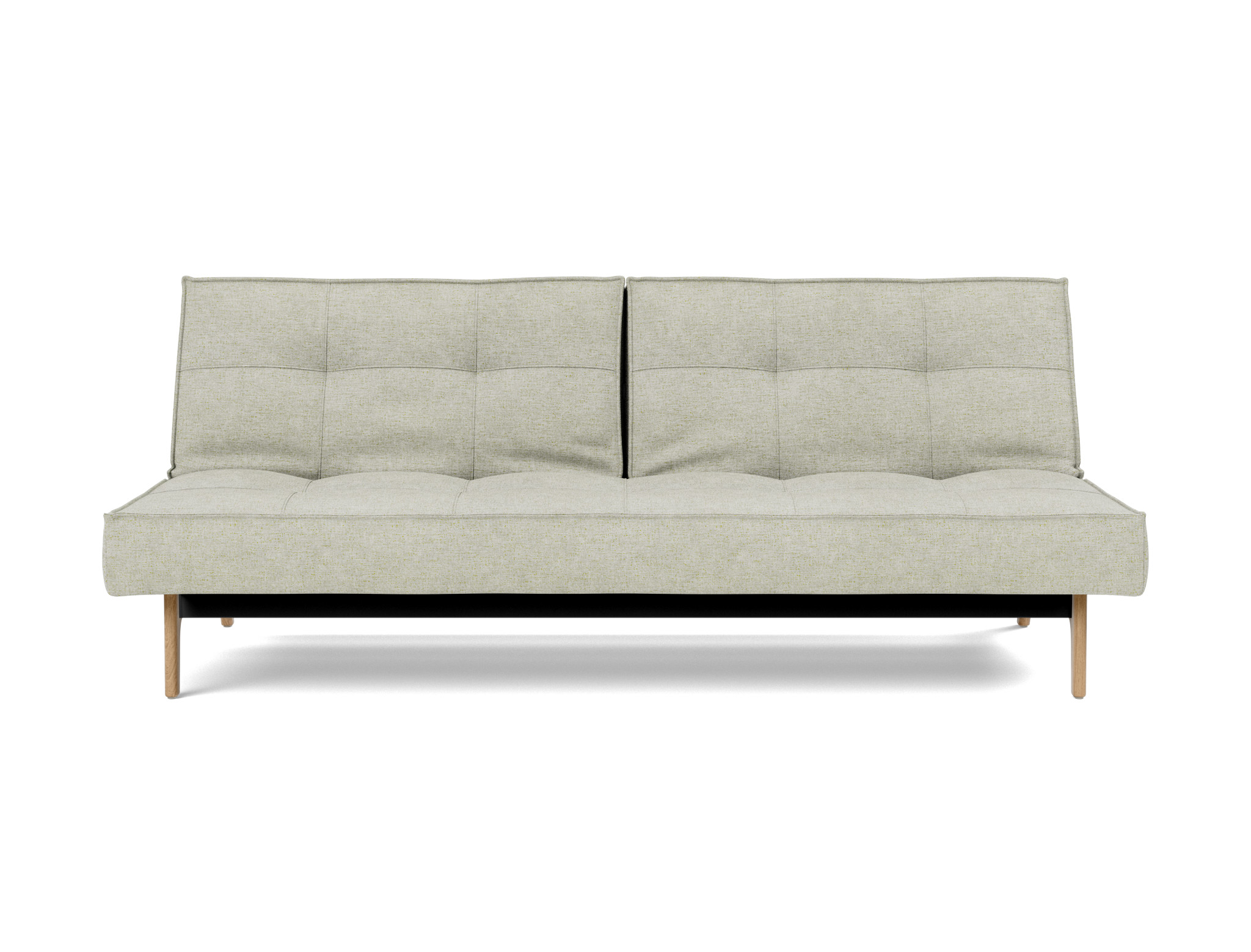 Schlafsofa Splitback Flachgewebe Avella 280-Sand Beine Eiche
