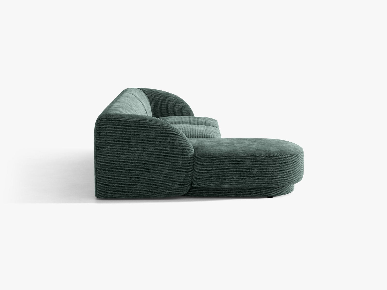 Micadoni Ecksofa Miley 4-Sitzer Links Chenille Haga Petrol