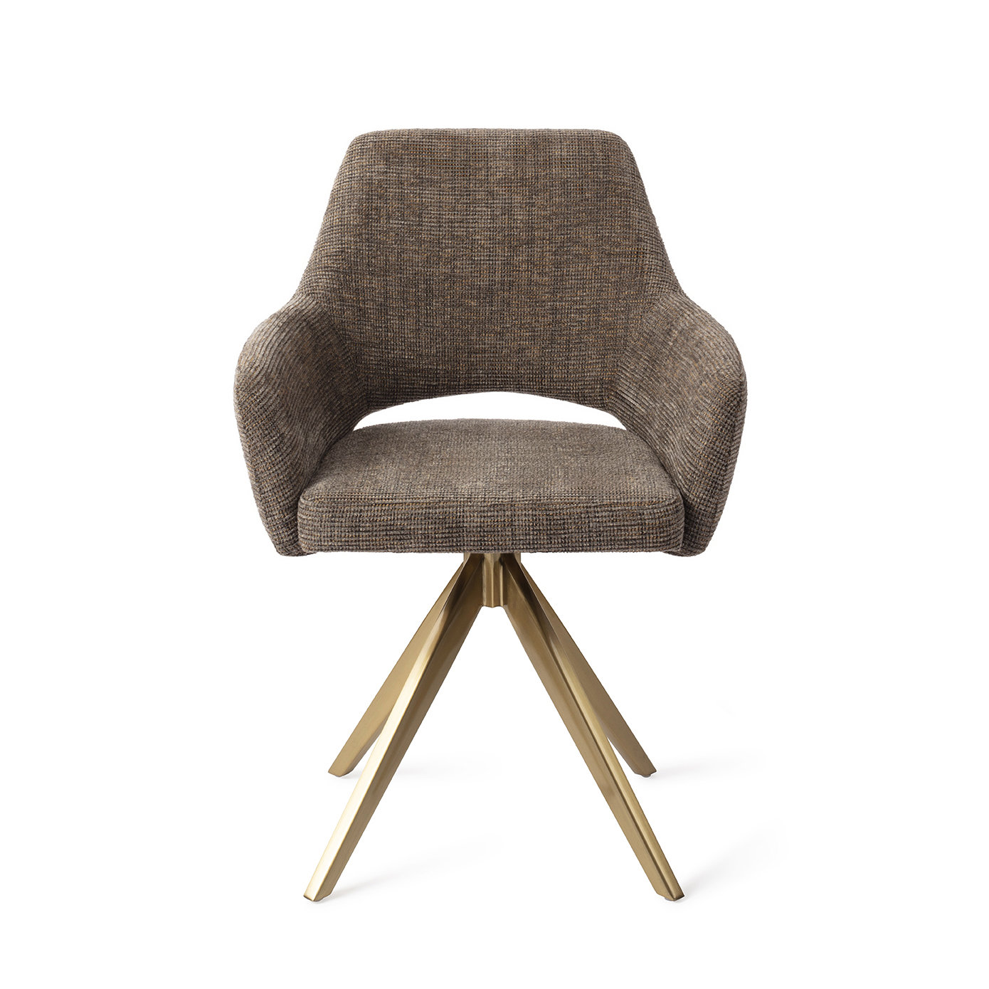 Jesper Home Esszimmerstuhl Yanai Checked Chestnut Turn Gold