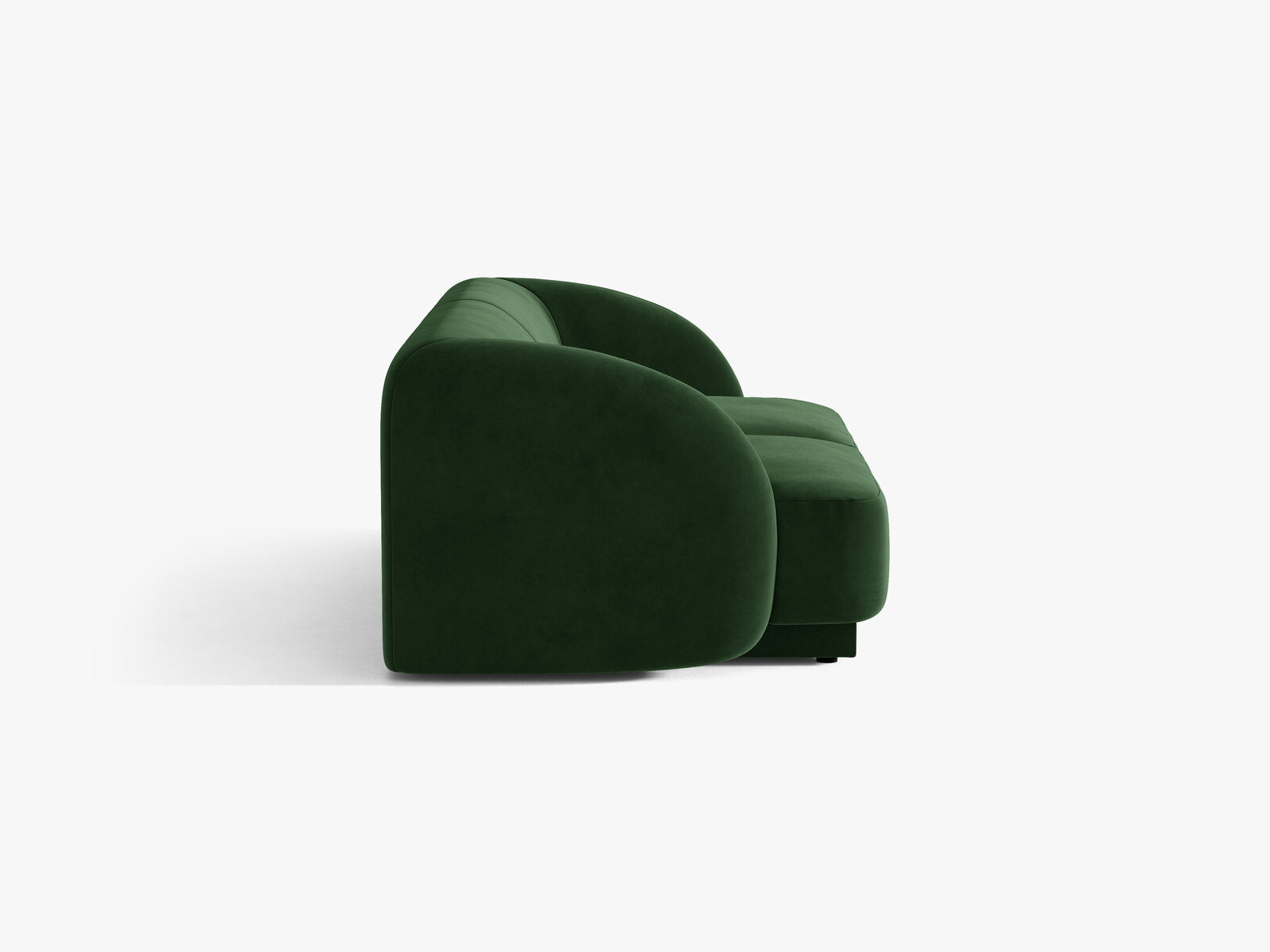 Micadoni Sofa Miley 2-Sitzer Samt Venus Flaschengrün
