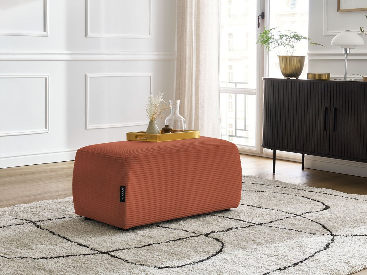 Bobochic Atilla Pouf Cordsamt Orange