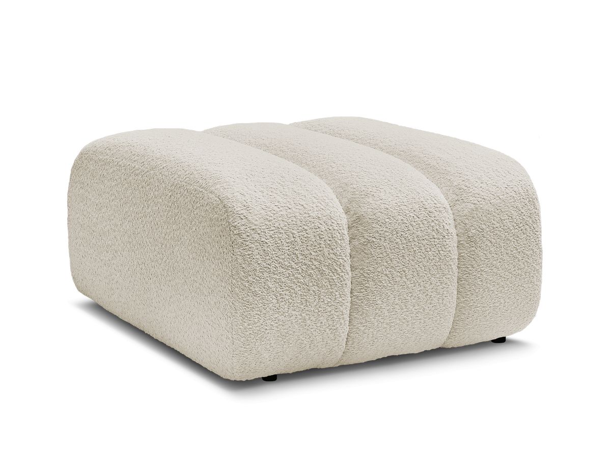 Bobochic Talia Pouf Bouclé-Stoff Beige