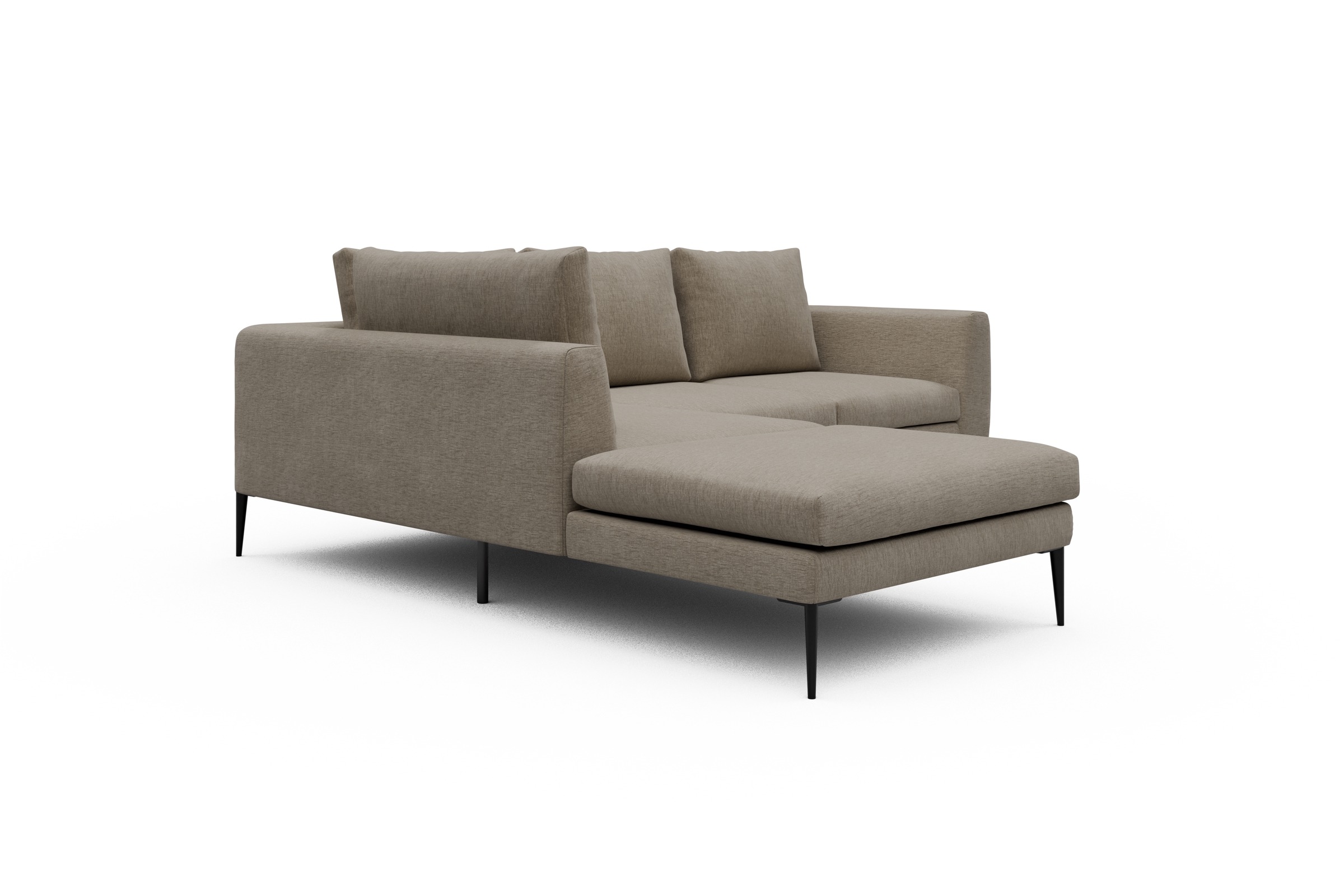 Ecksofa Paul Relax-Ecke links mit 2-Sitzer Smooth-Beige
