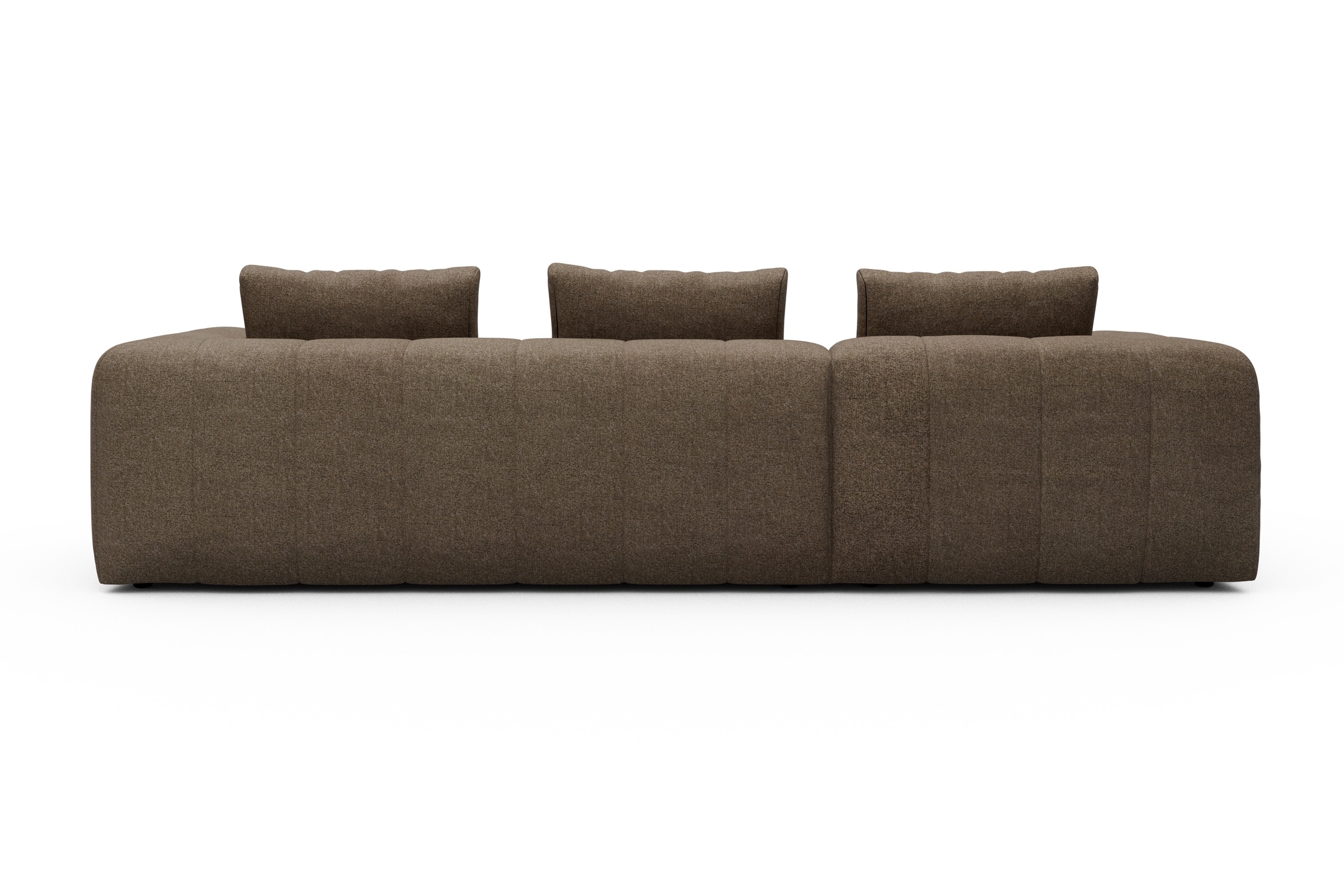Ecksofa Hugo 2,5-Sitzer Armlehne rechts mit Chaiselongue Aivi-Khaki-Brown