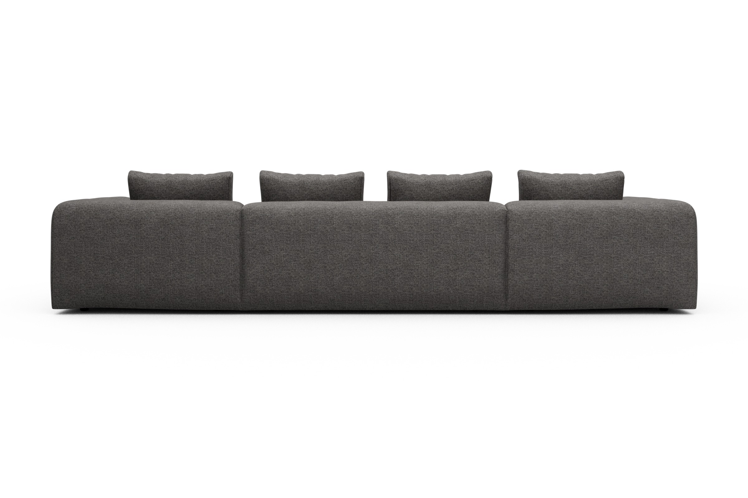 Wohnlandschaft Fred mit 2-Sitzer und Chaiselongue beidseitig Carreno-Salt-and-Pepper