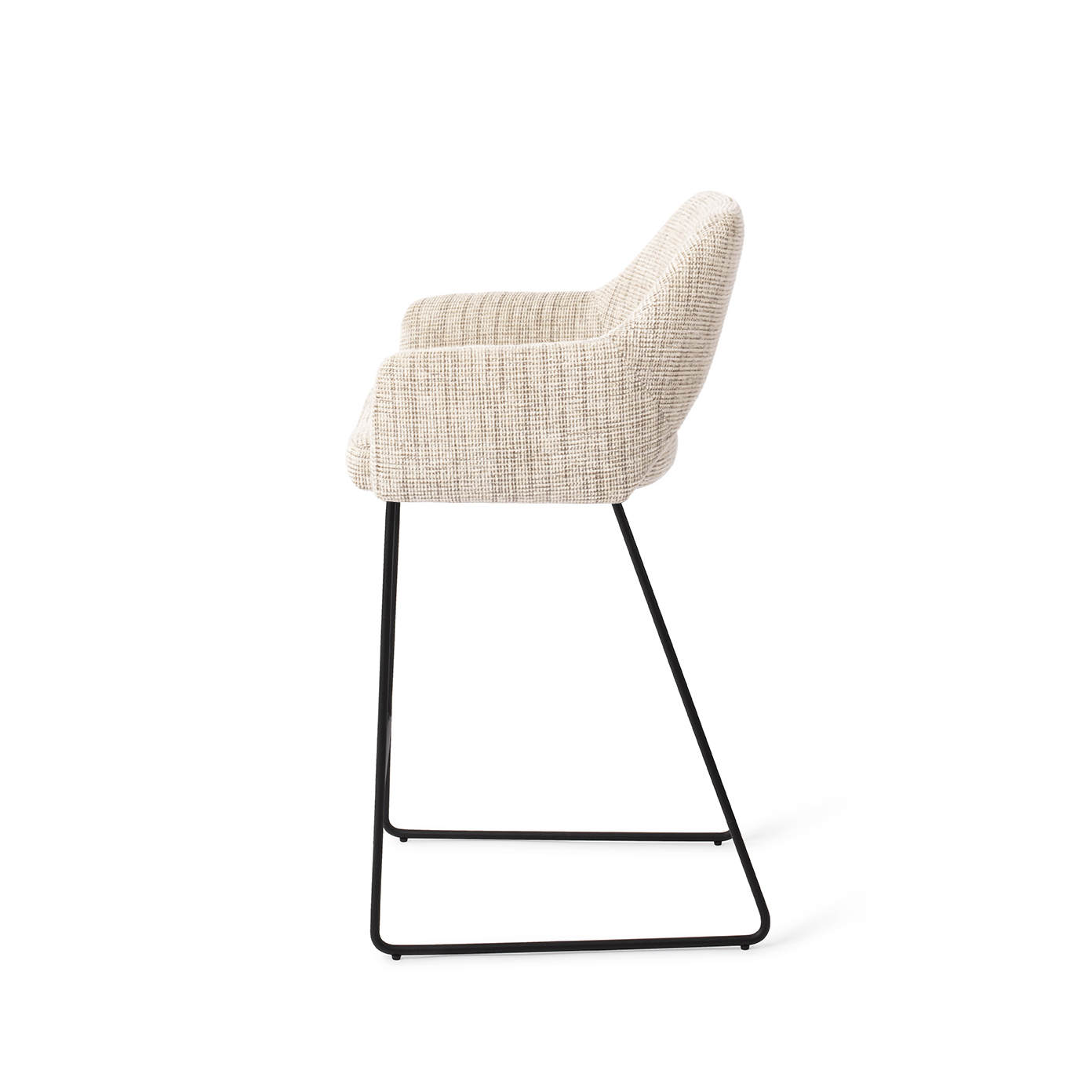 Jesper Home Barhocker Yanai Caramel Grid Slide Schwarz Tresenhöhe 65 cm