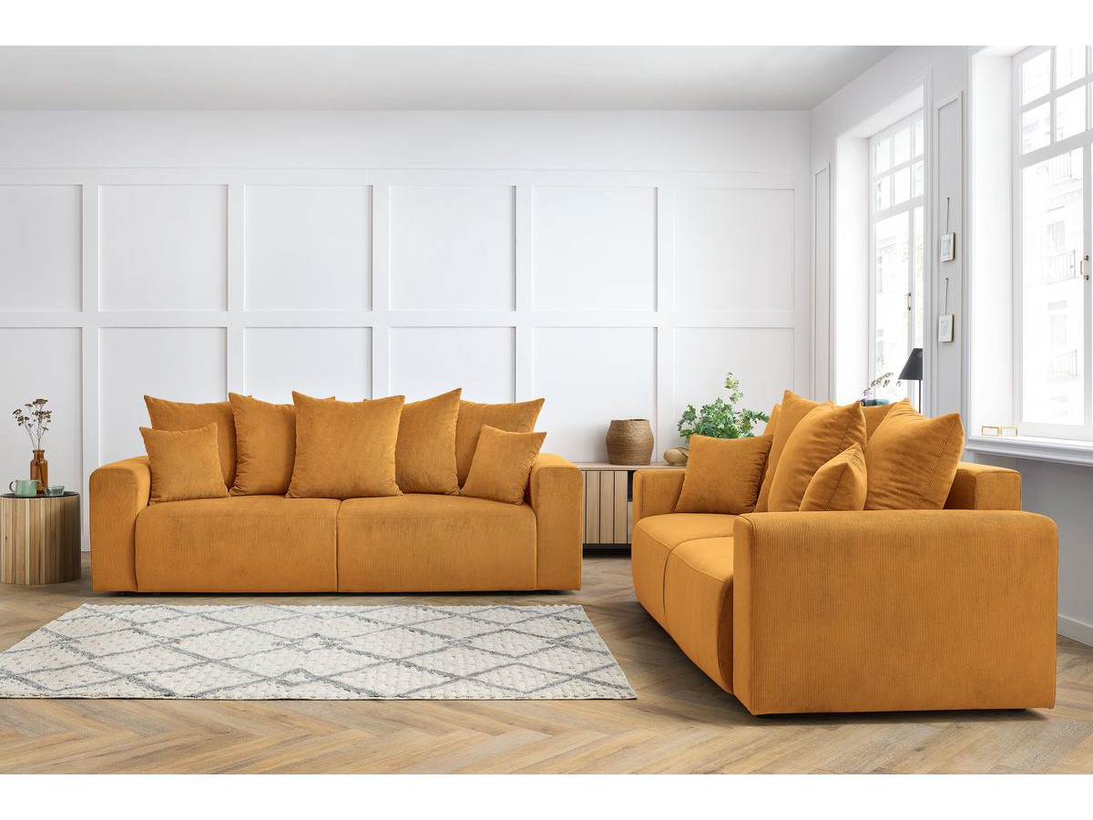 Bobochic Envy Sofa 5-Sitzer Cordsamt Gelb