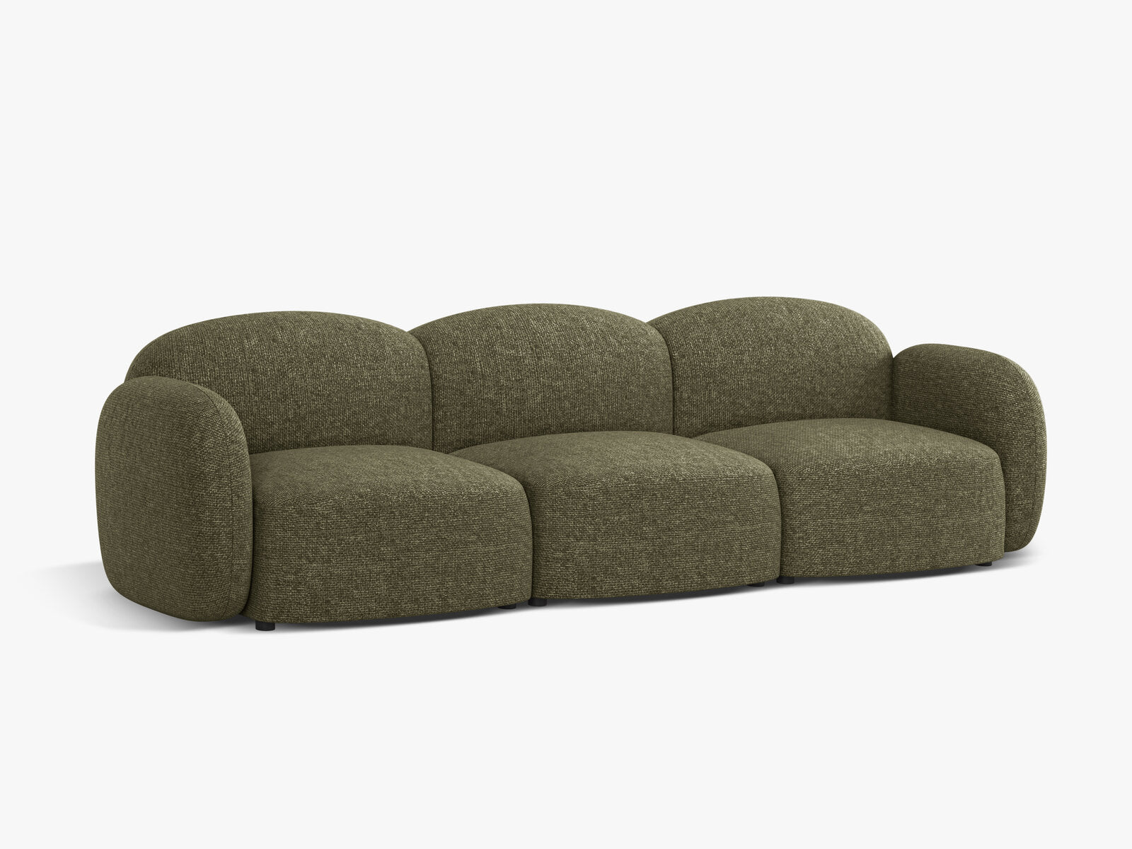 Micadoni Sofa Blair 3-Sitzer Chenille Eden Grün