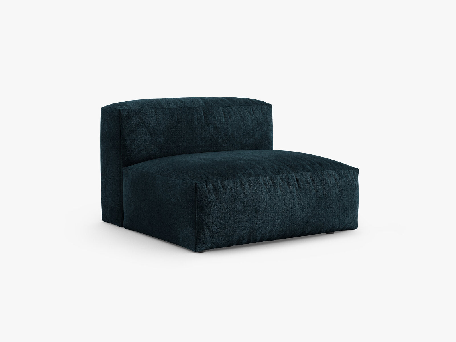 Micadoni Mittelmodul Martina 1-Sitzer 90cm Sitztiefe Samt Vogue Dunkel Petrol