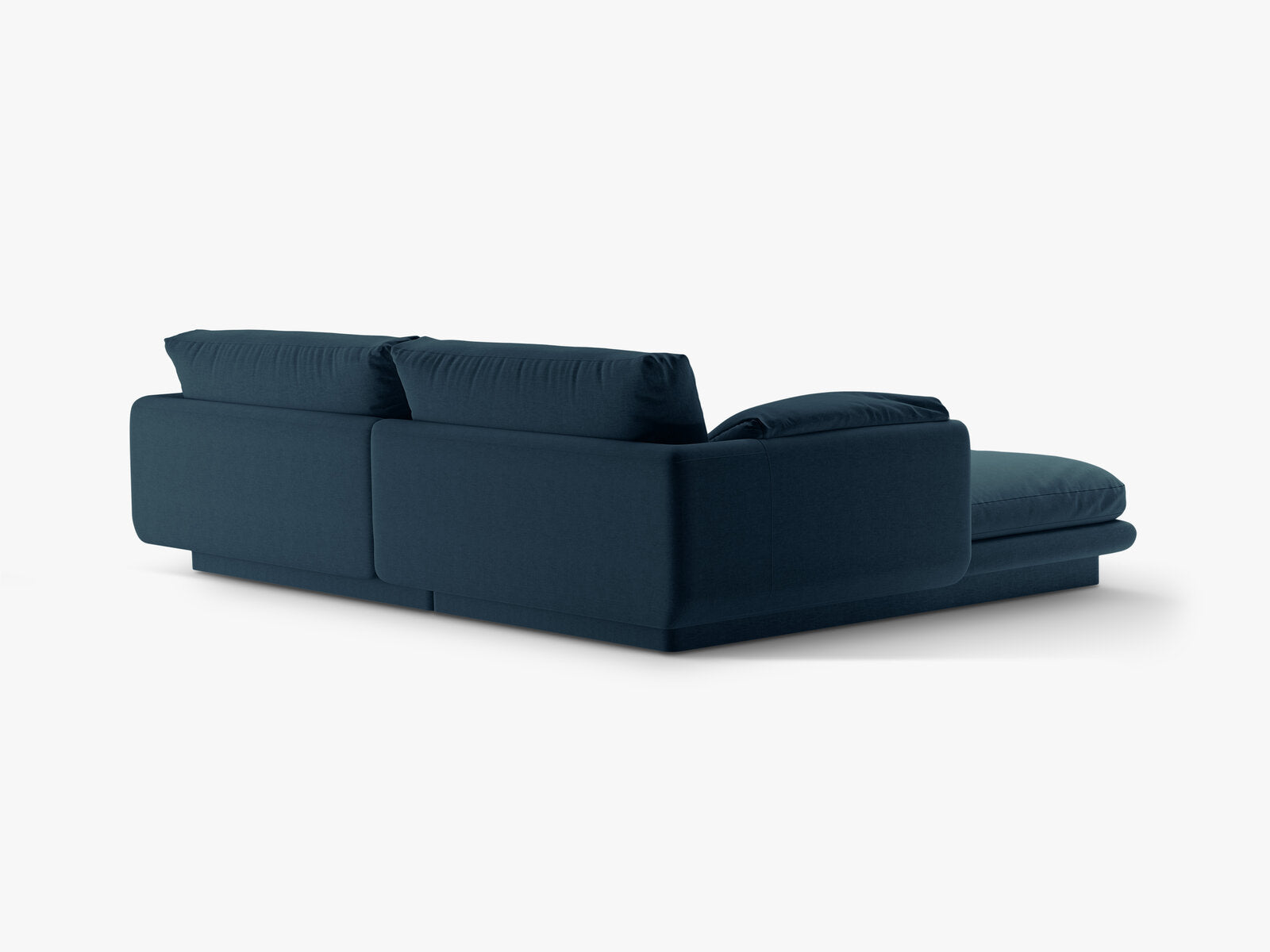 Micadoni Ecksofa Torino 3-Sitzer Rechts Strukturierter Stoff Marineblau