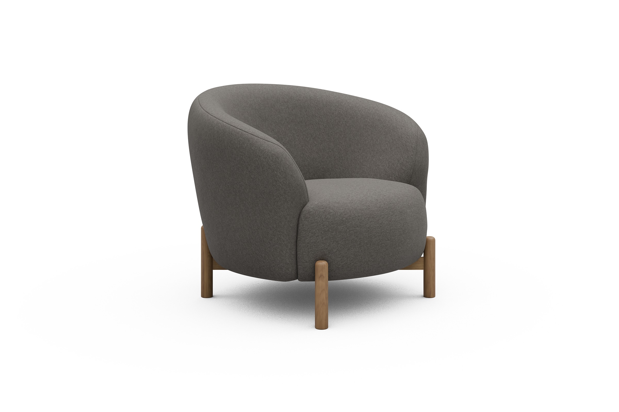 Sessel Ronda Holzbeine Eiche Natur Satya-Taupe
