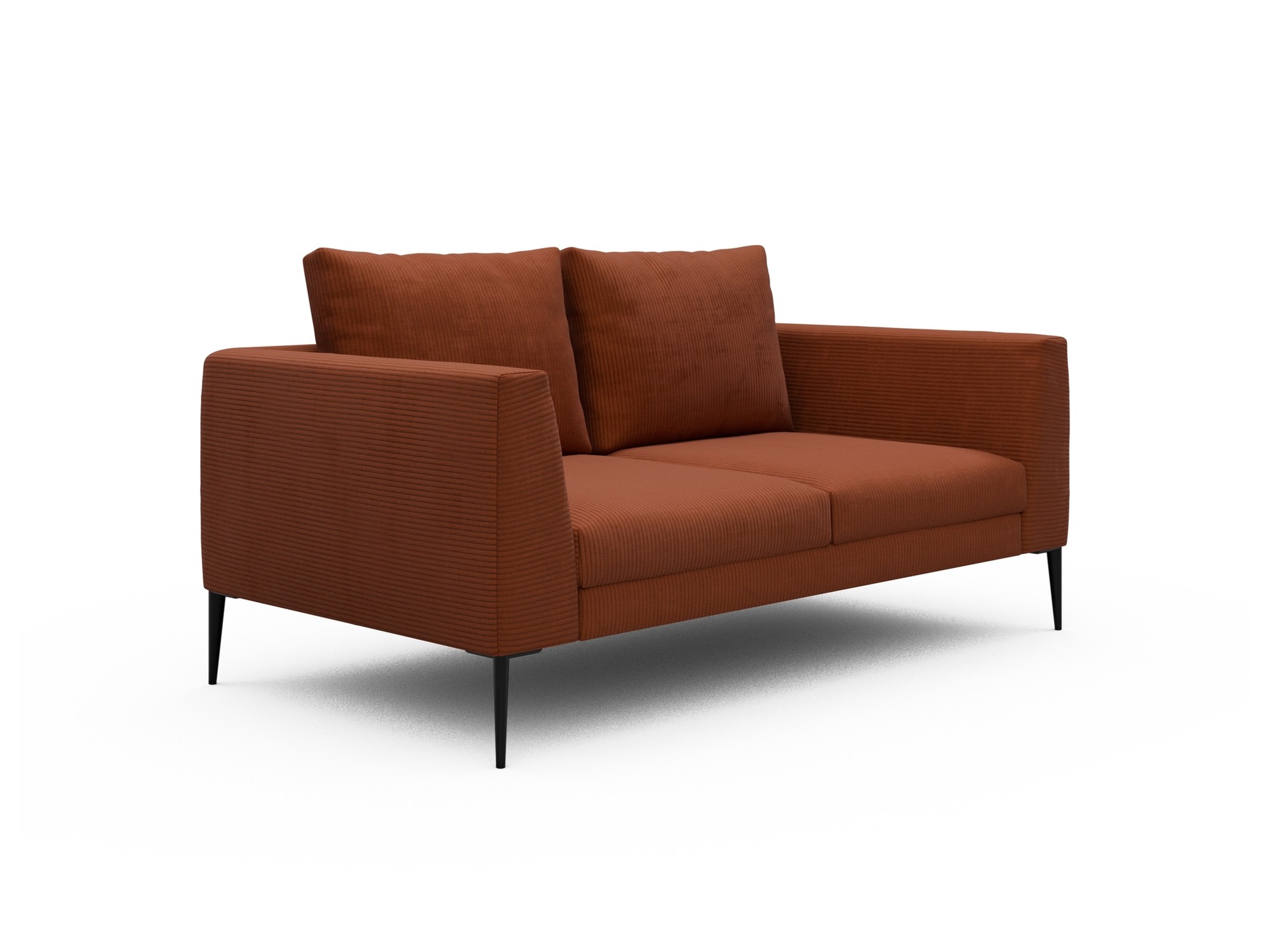 Skandi Home Sofa Paul 2-Sitzer Corduroy-Burnt-Orange moebelfaktor