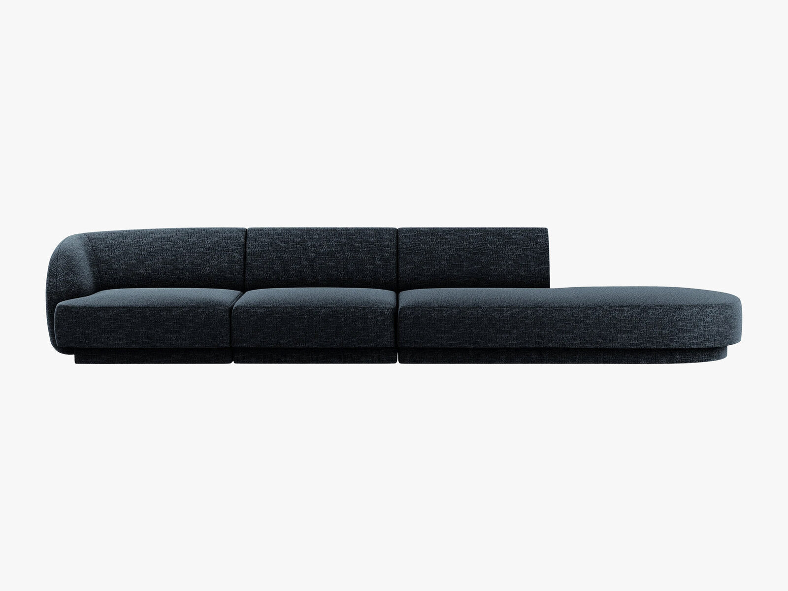 Micadoni Sofa Miley 4-Sitzer Rechts Chenille Haga Königsblau