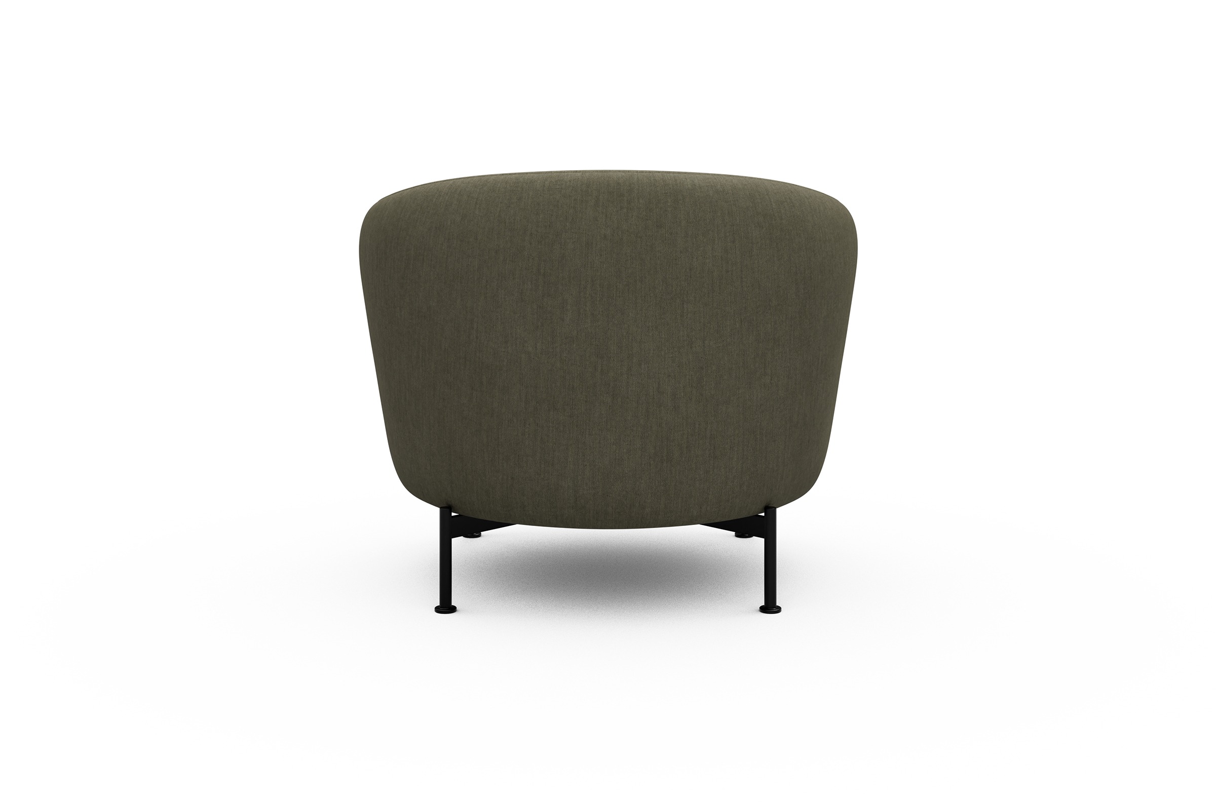 Sessel Ronda X-Metallgestell Schwarz Vivus-Dusty-Olive