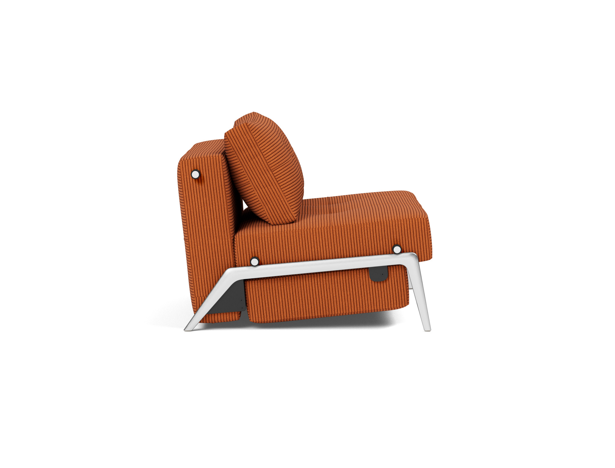 Schlafsessel Cubed 90 Kord Corduroy 595-Burnt-Orange Beine Aluminium