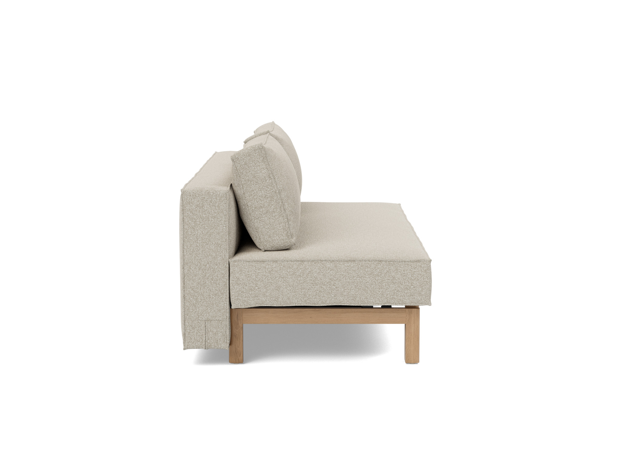 Schlafsofa Sly Boucle Skandi 539-Beige Beine Eiche