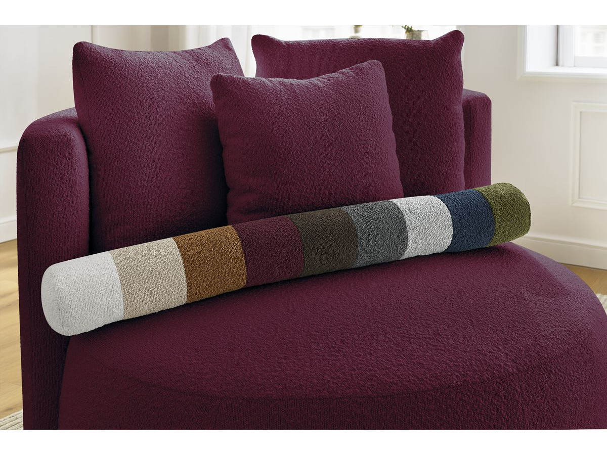 Bobochic Cesar Sessel Bouclé-Stoff Violett