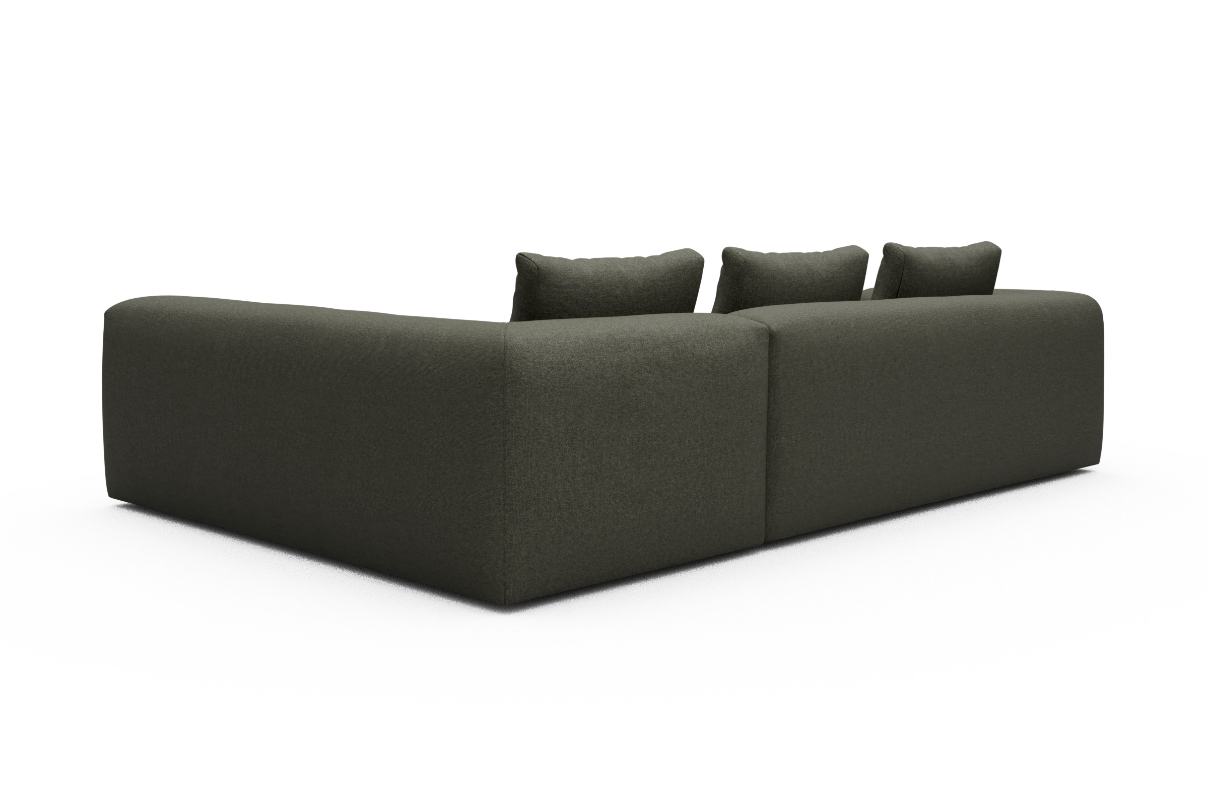Ecksofa Fred 2x 2,5-Sitzer rechts offen Sama-Winter-Moss