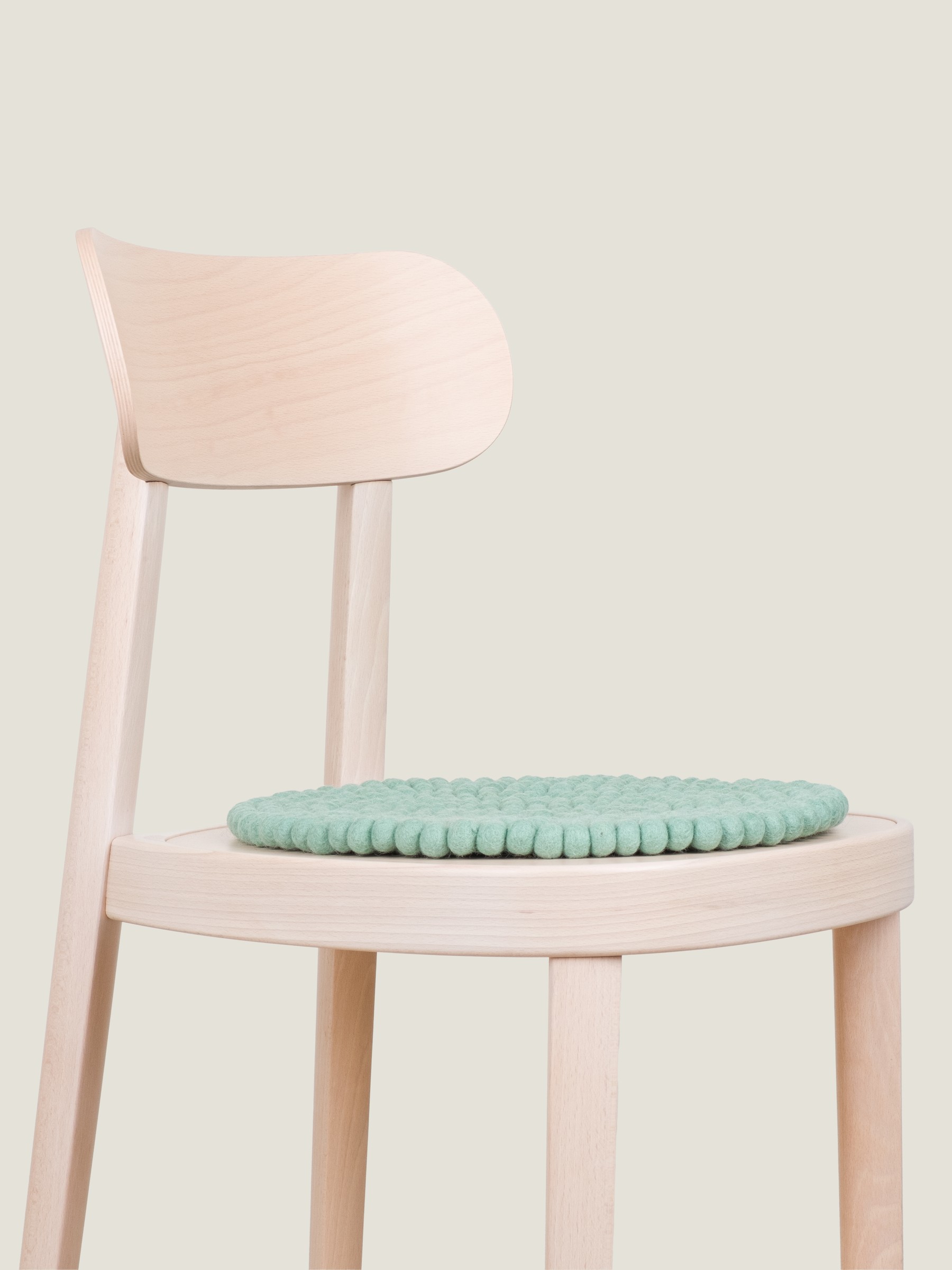myfelt Fine Filzkugel-Sitzauflage Türkis Ø 36 cm