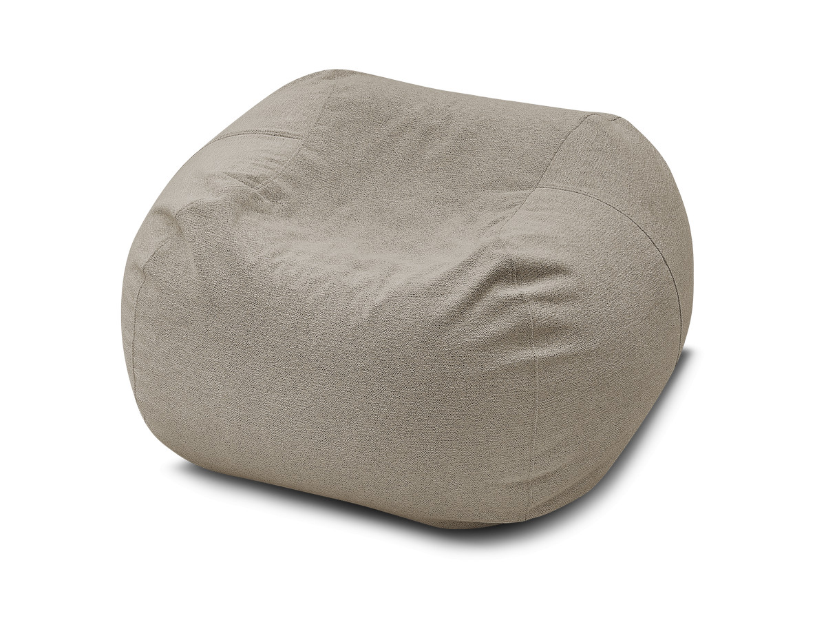 Bobochic Voltaire Pouf 120 × 70 cm Melange-Stoff Taupe