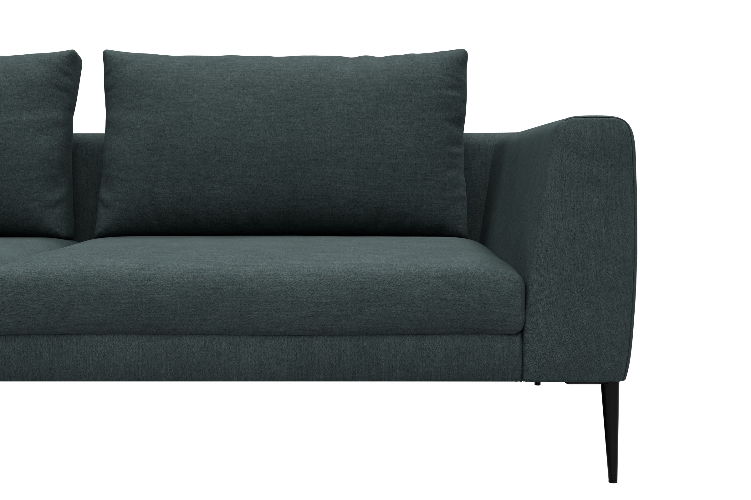 Ecksofa Paul Relax-Ecke rechts mit 3-Sitzer Vivus-Blue