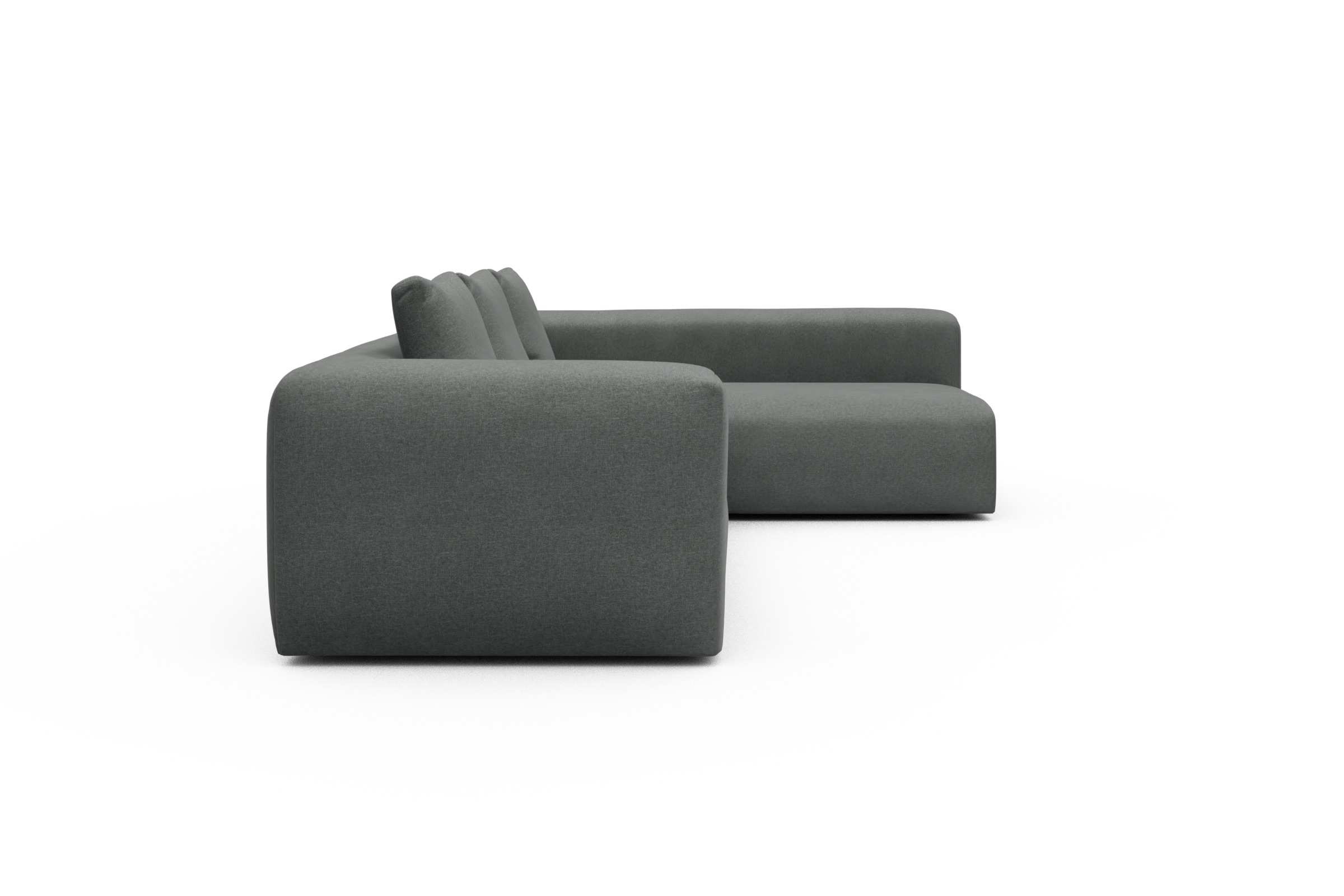 Ecksofa Fred 2x 2,5-Sitzer rechts offen Satya-Steel