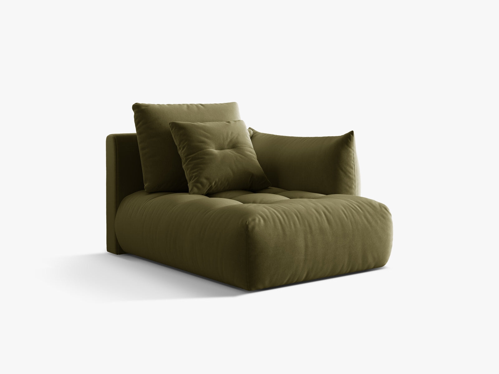 Micadoni Bloom Chaiselongue Rechts Samt Casino Hellgrün