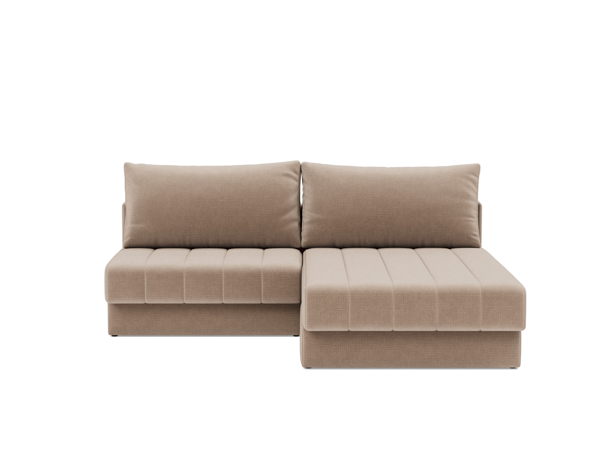 Schlafsofa Akello mit Chaiselongue Chenille Esina 417-Mocha