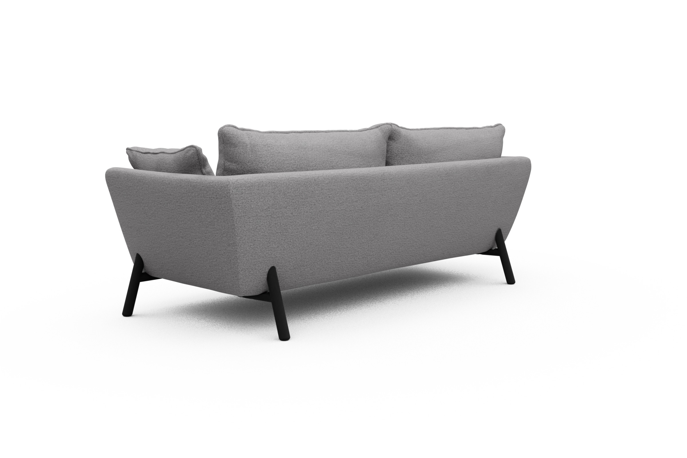 Sofa Emil PREMIUM 3-Sitzer Beinfarbe Eiche Schwarz Sama-Grey