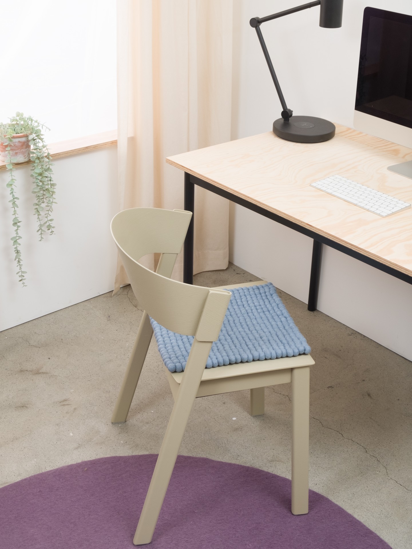 myfelt Mia - Filzkugel Sitzauflage quadratisch