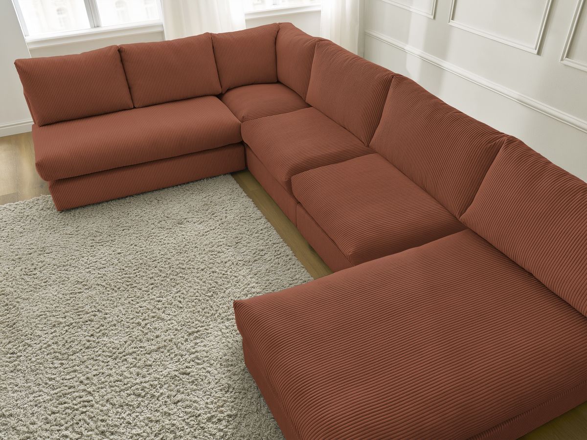Bobochic Paris Ecksofa Cordsamt Orange