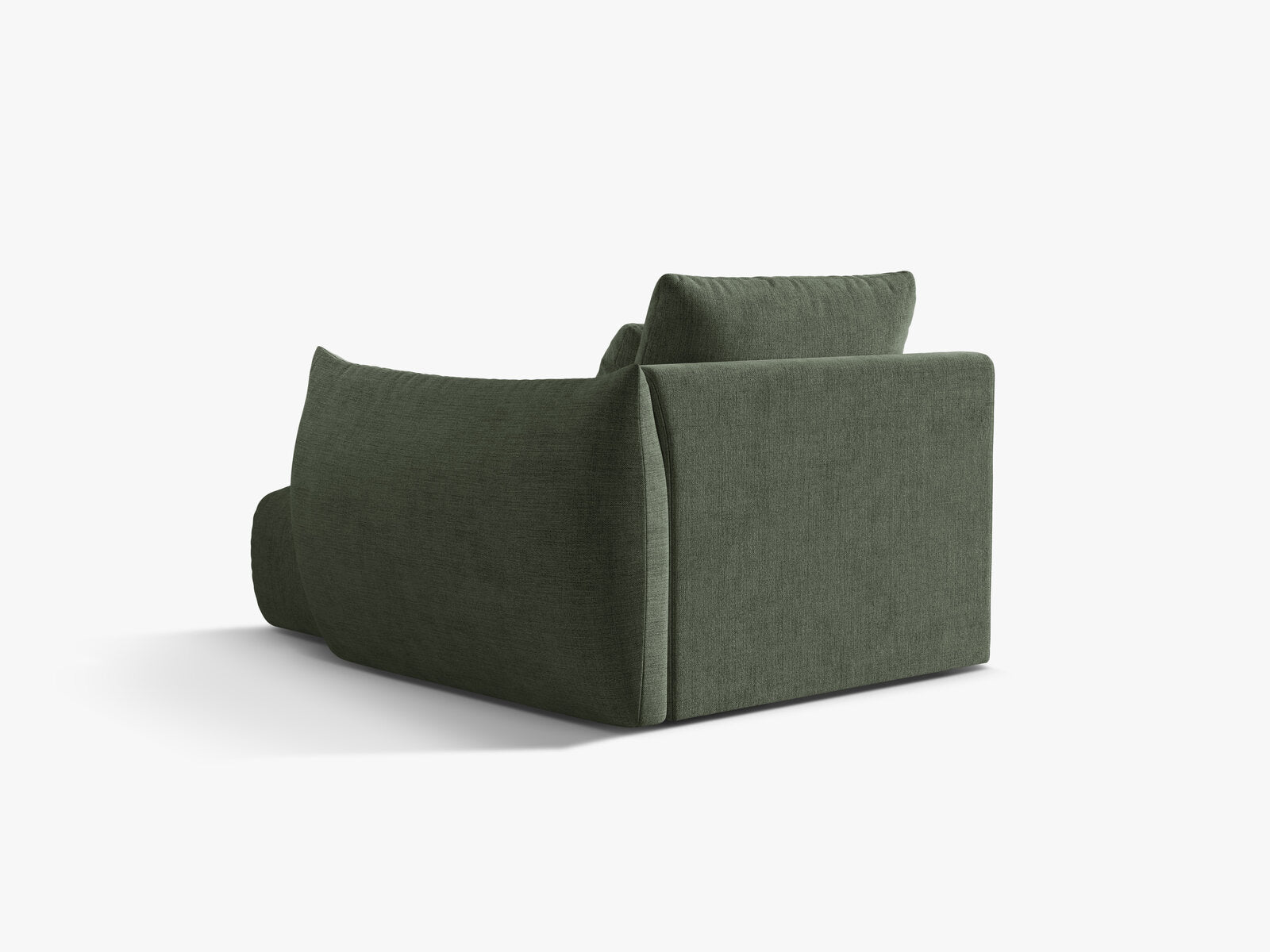 Micadoni Bloom Chaiselongue Rechts Strukturierter Stoff Wind Moosgrün