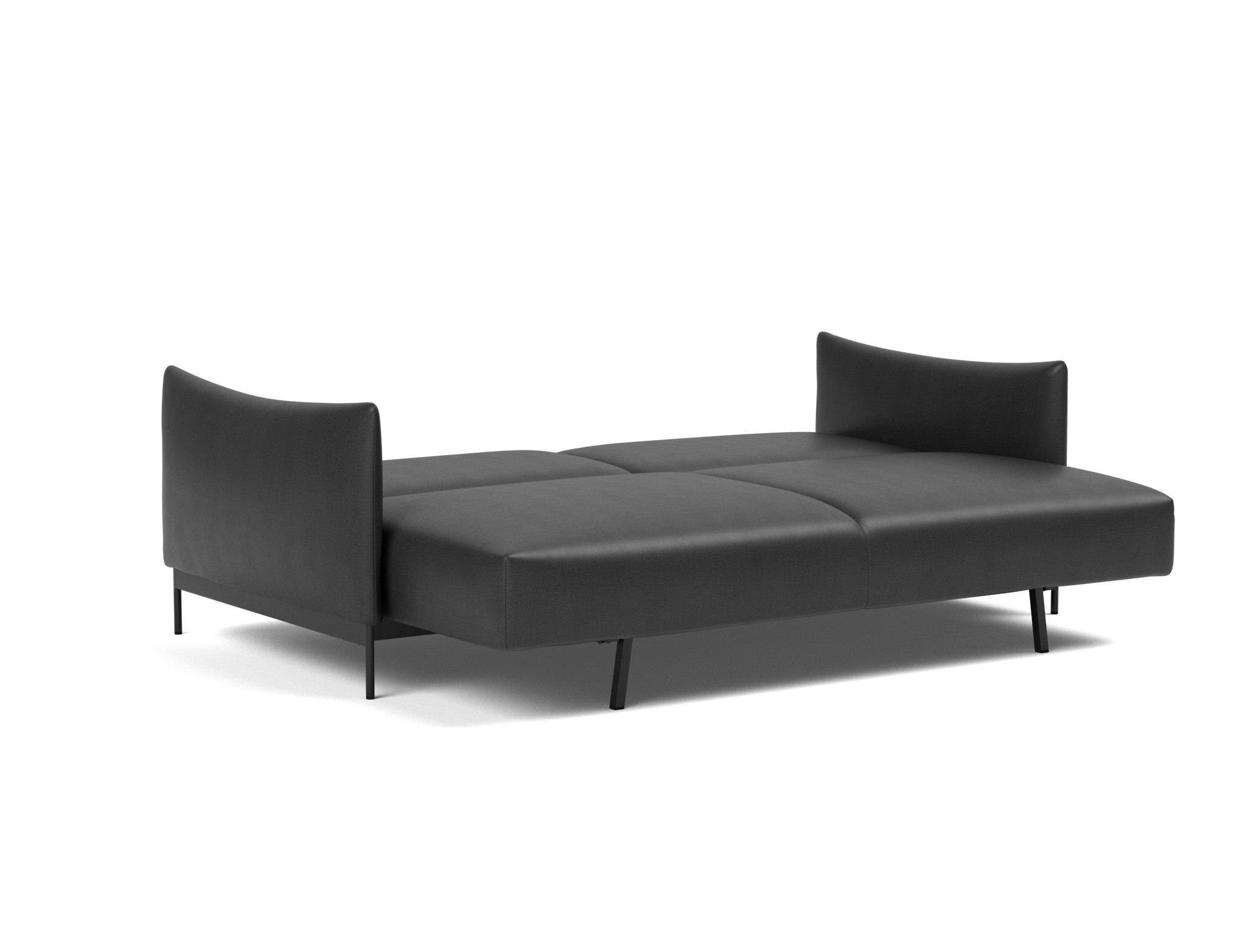 Schlafsofa Malloy Lederoptik Faunal 550-Black