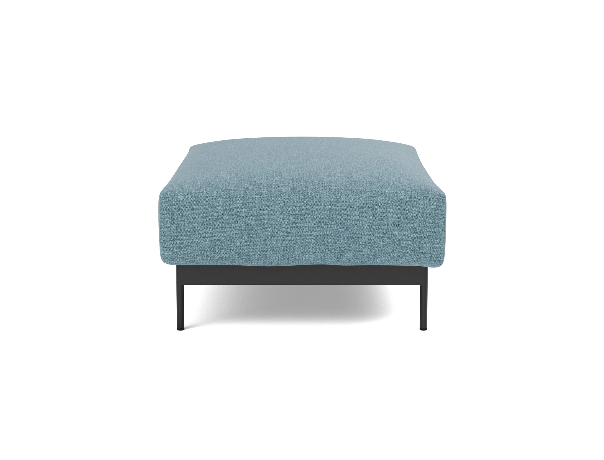 Hocker Malloy Flachgewebe Mixed Dance 525-Light-Blue Beine Schwarzes Metall